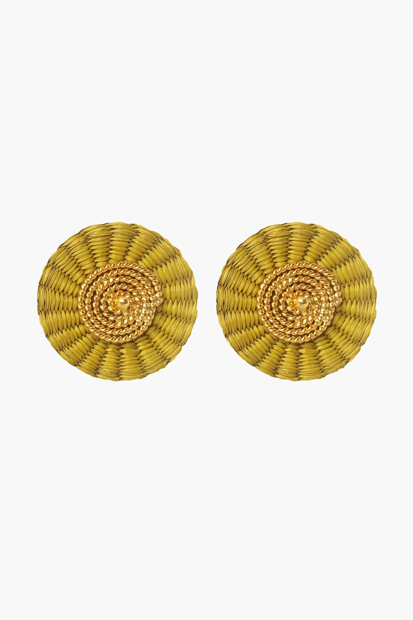 Mustard Iraca Studs