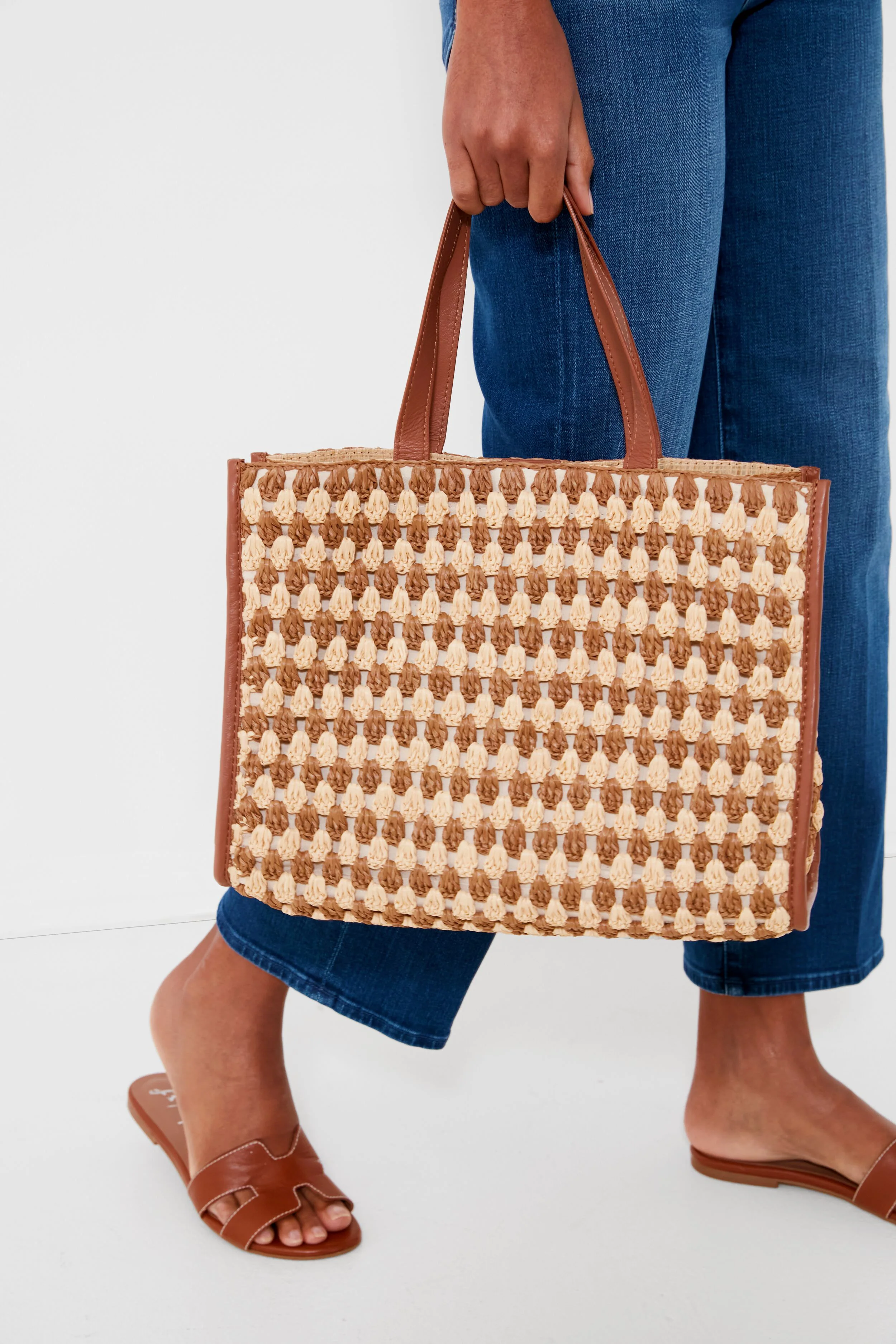 Natural Brown Crochet Pia Tote - Image 4