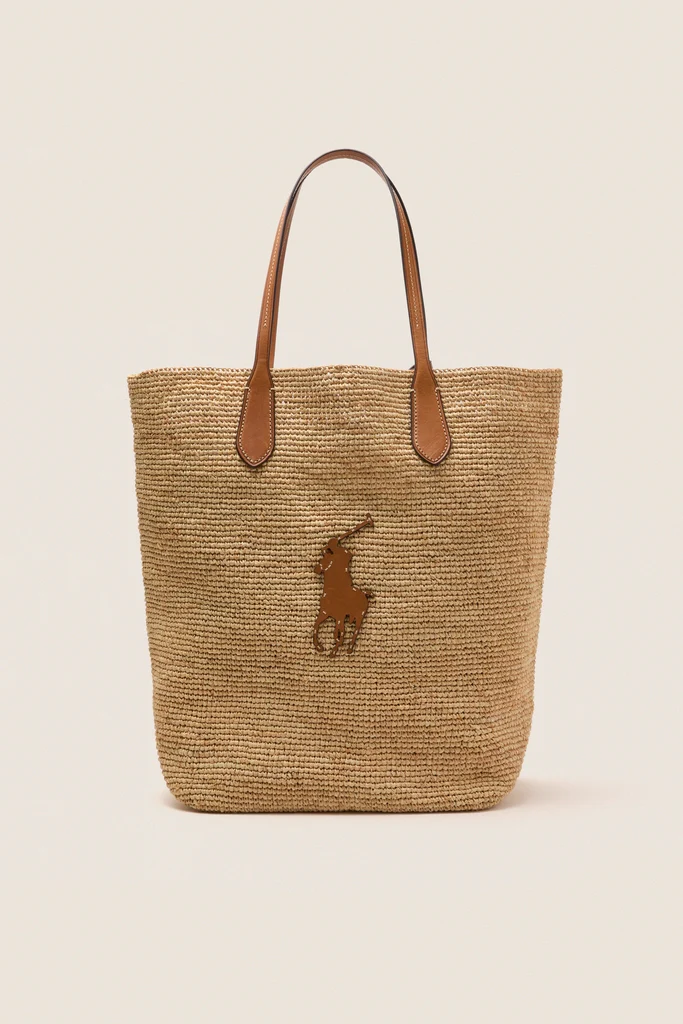 Natural Cuoio Raffia Tote