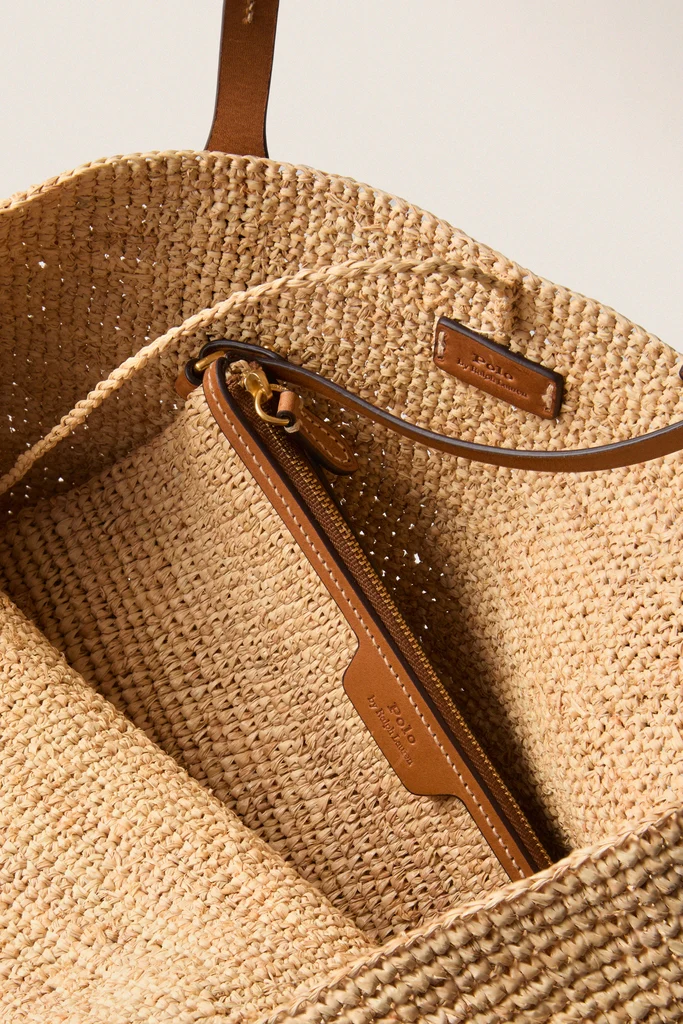 Natural Cuoio Raffia Tote - Image 3