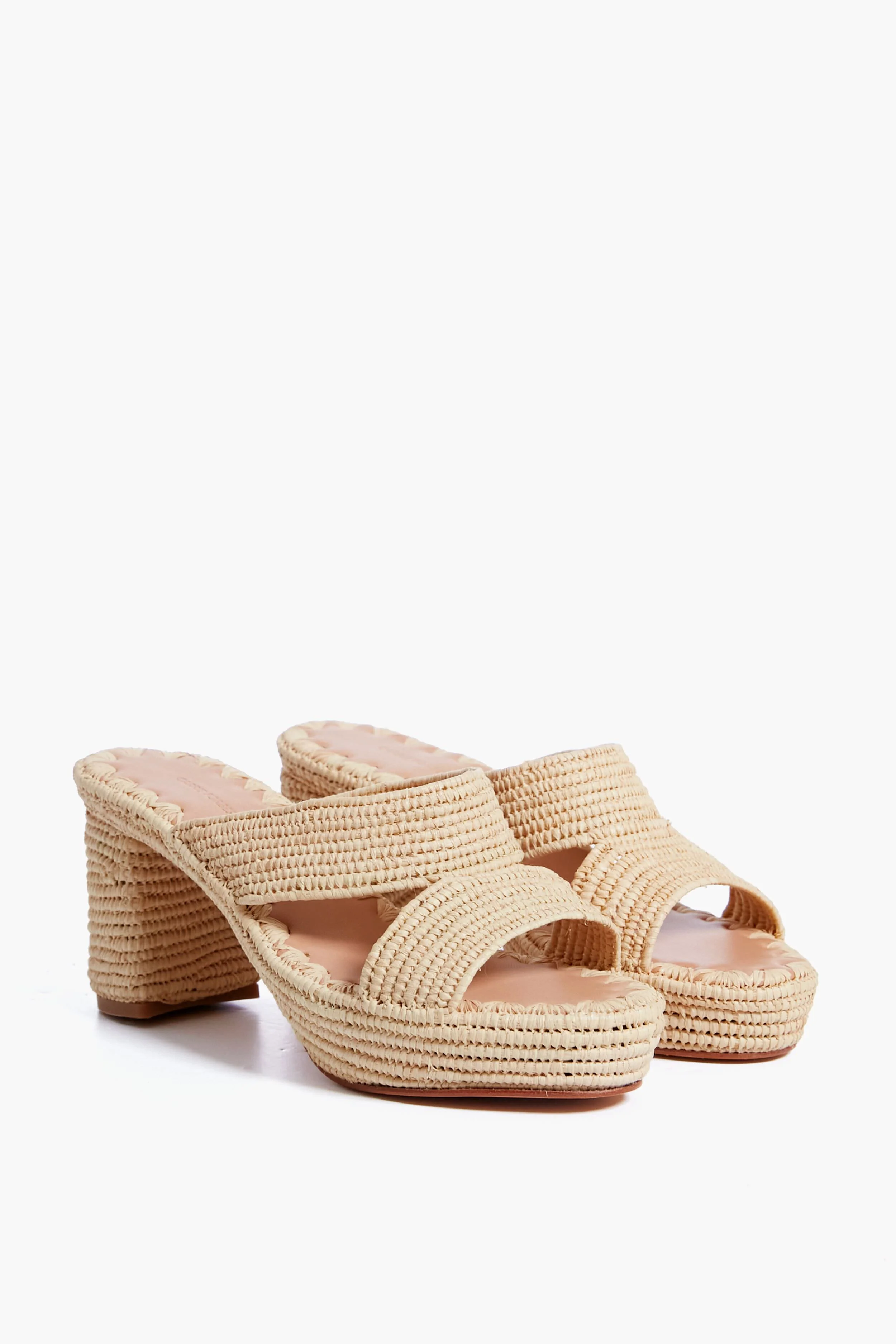 Natural Raffia Andre Heels - Image 4