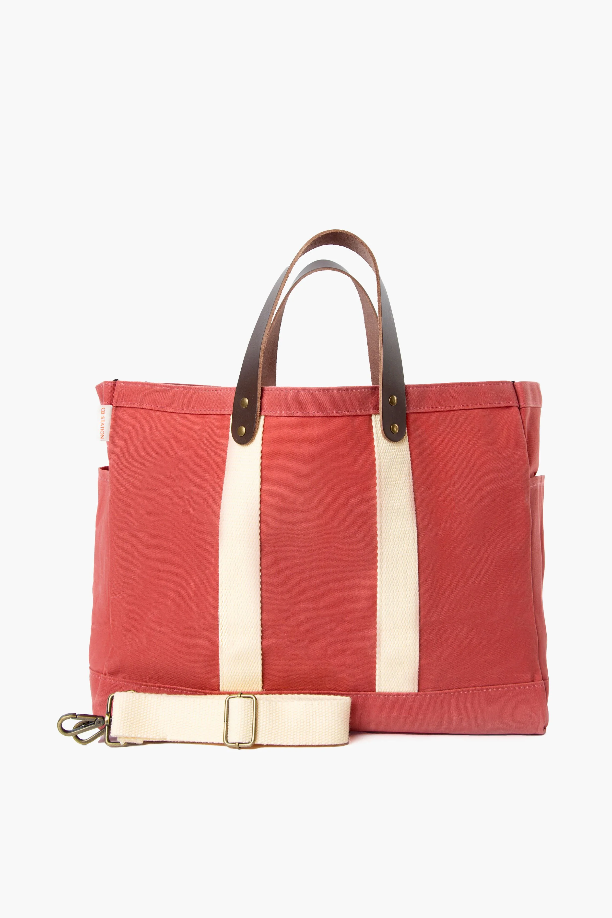 Nautical Red Waxed Commuter Tote - Image 2