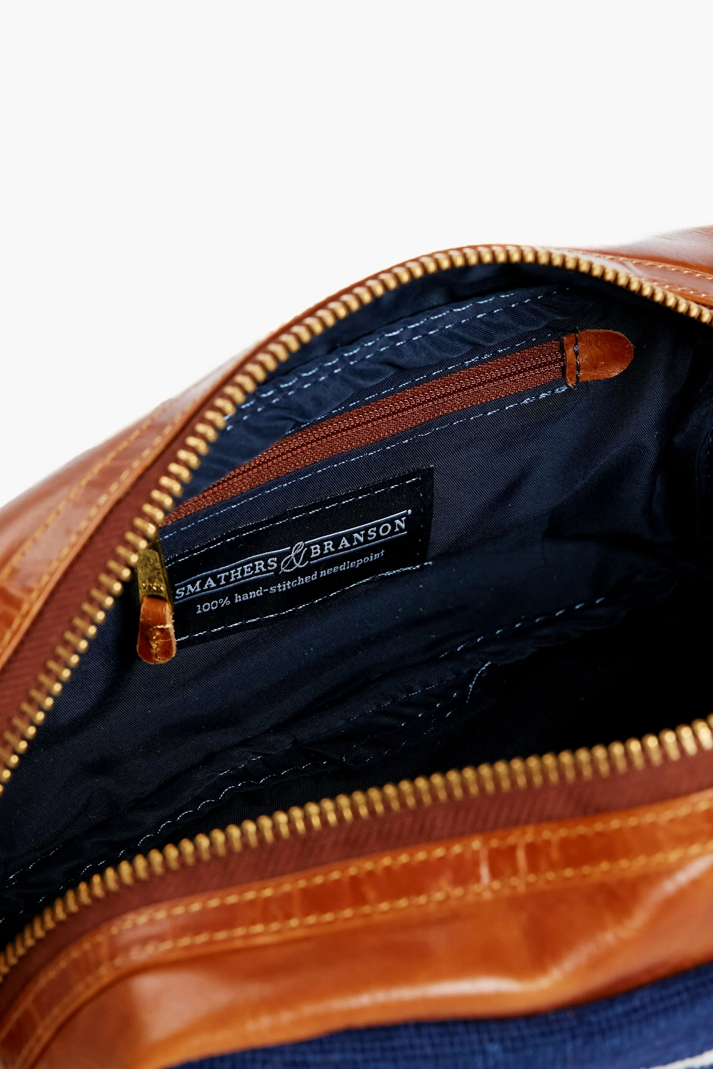 Navy Anchor Needlepoint Toiletry Bag - Image 5