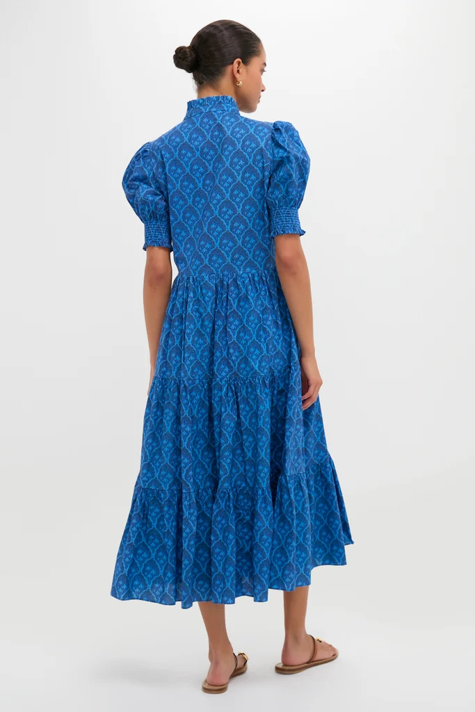 Navy & Cerulean Floral Bennett Maxi Dress - Image 4