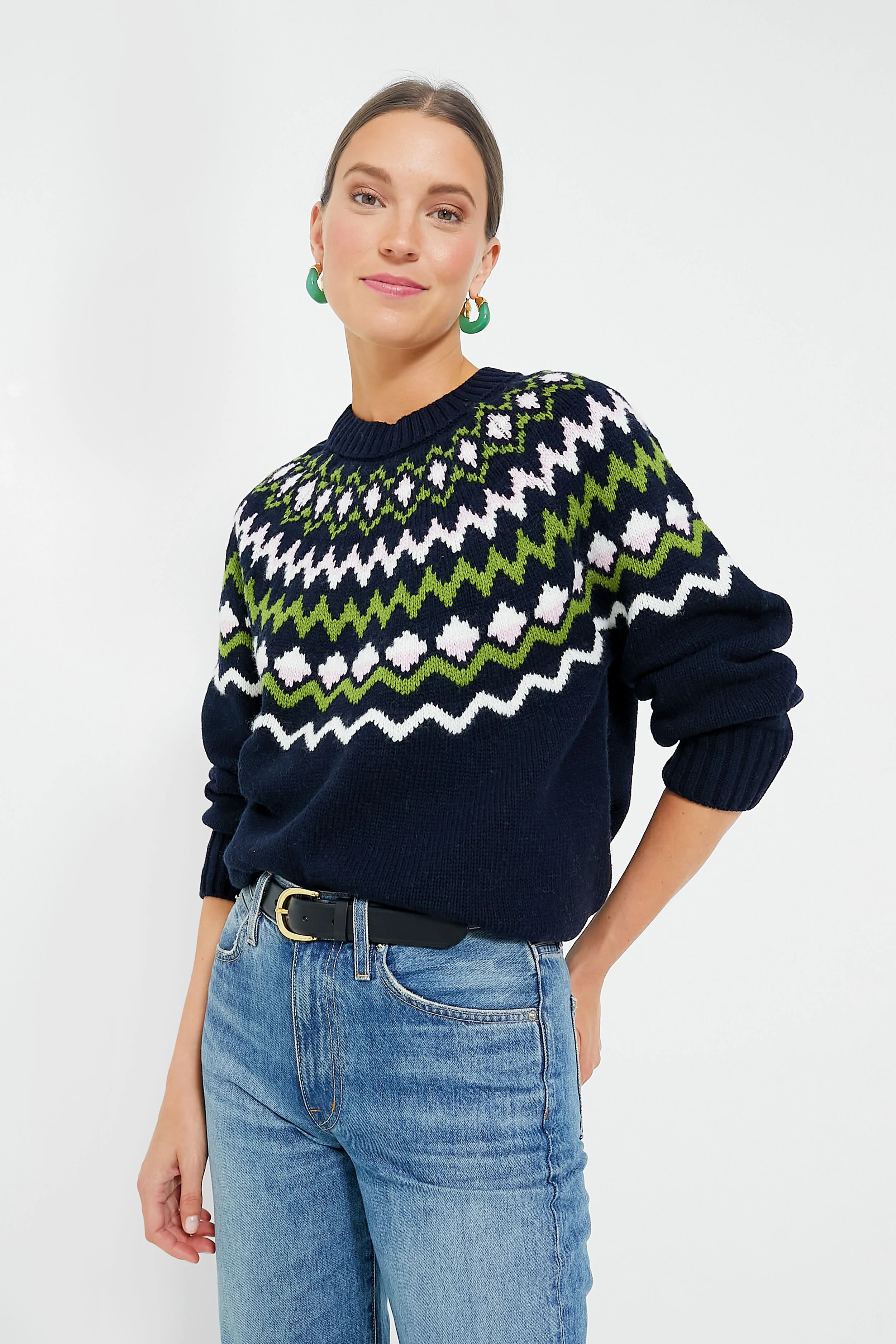 Navy Chesil Knit Sweater - Image 7