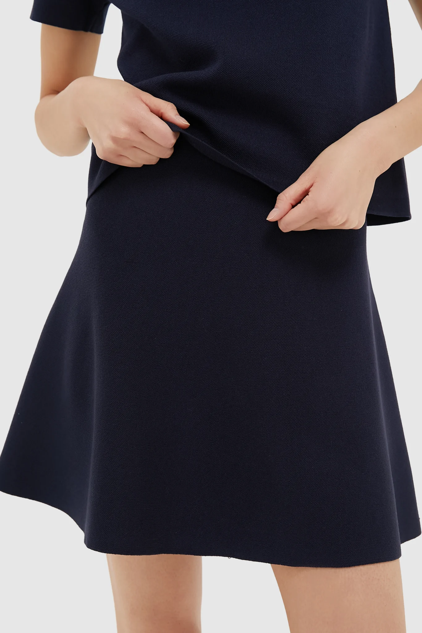 Navy Knit Miley Skirt - Image 5