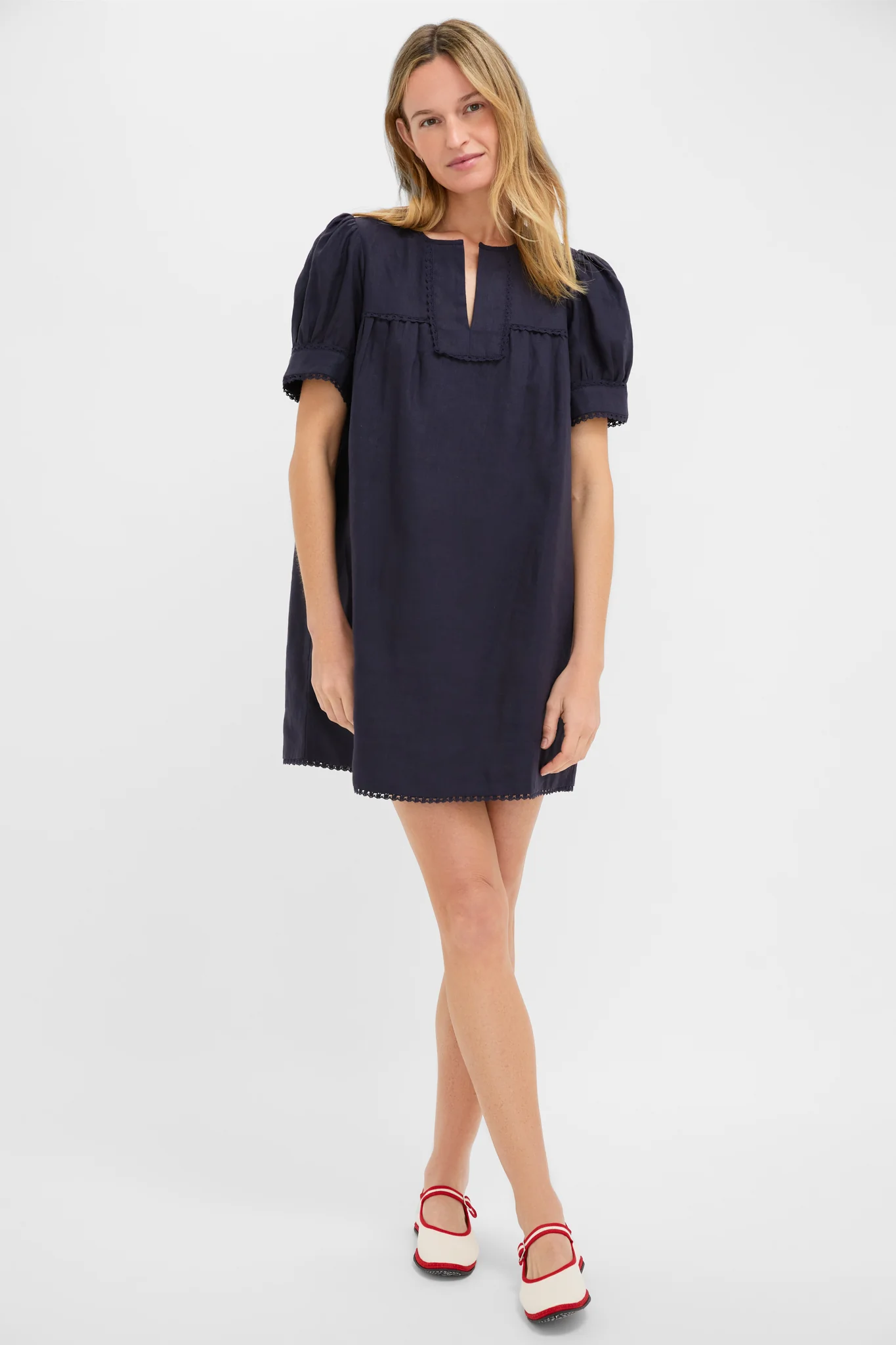 Navy Linen Bridget Dress - Image 6