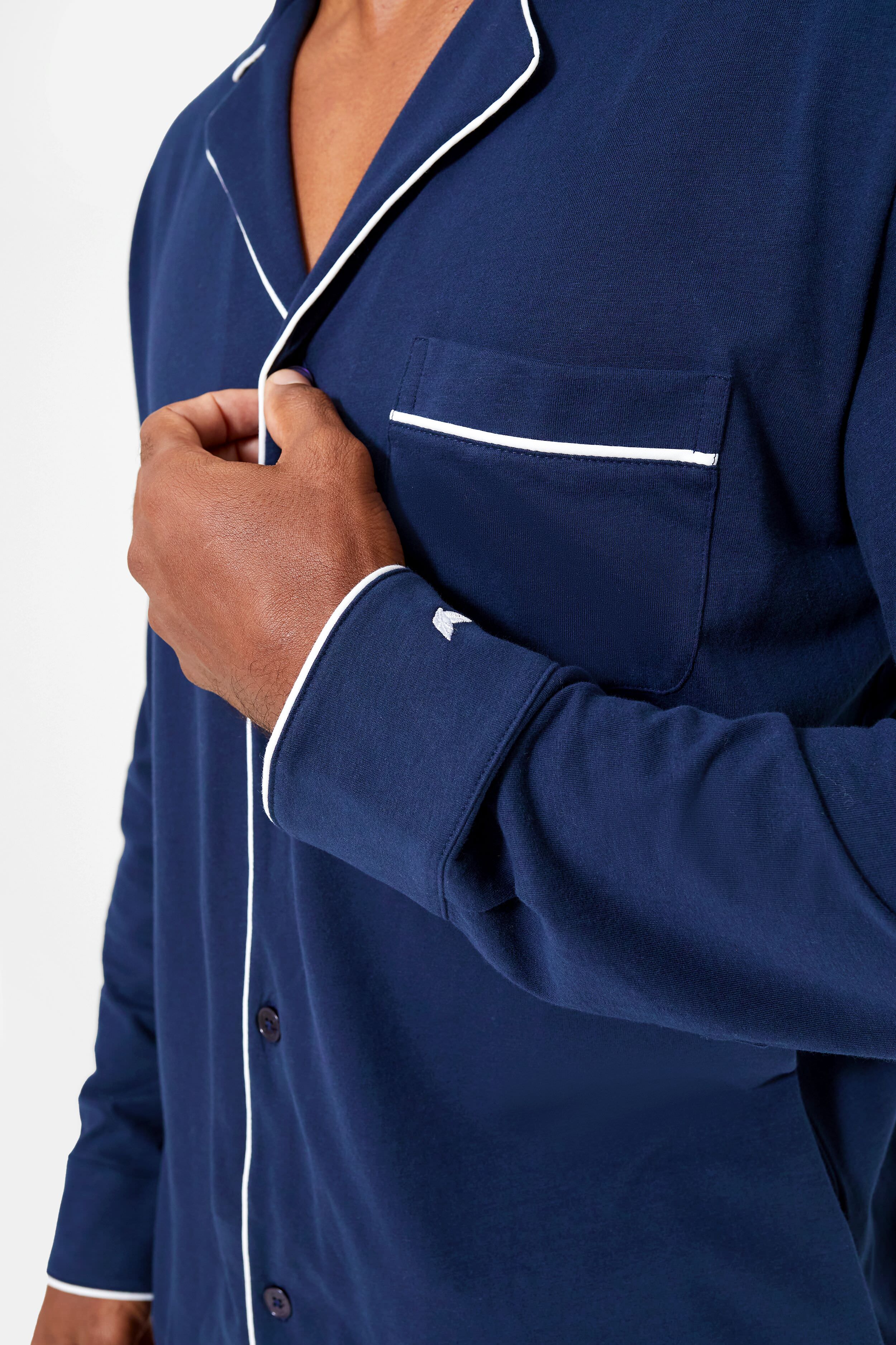 Navy Luxe Pima Pajama Set - Image 5