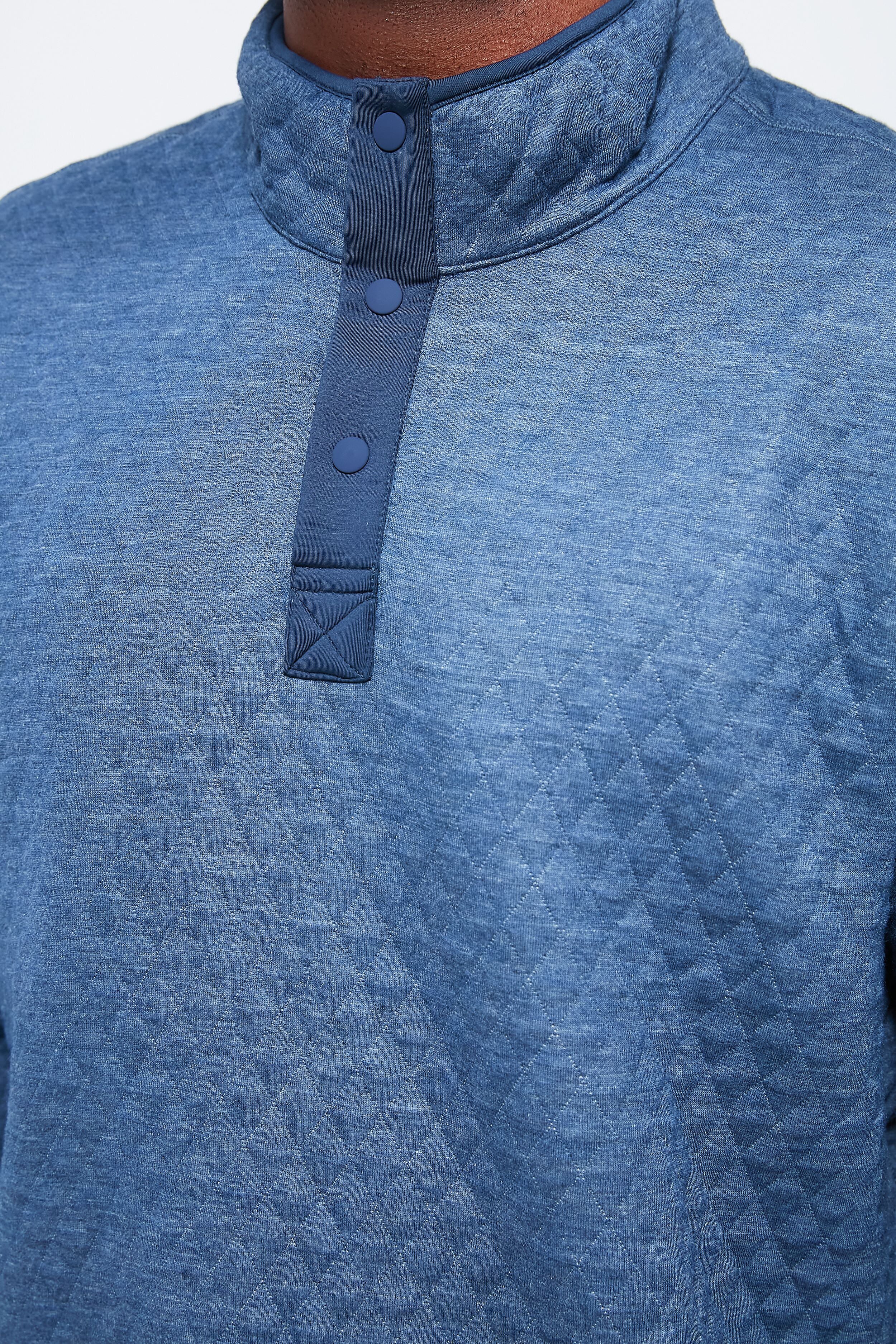 Navy Olive Heather Corbet Reversible Pullover - Image 5