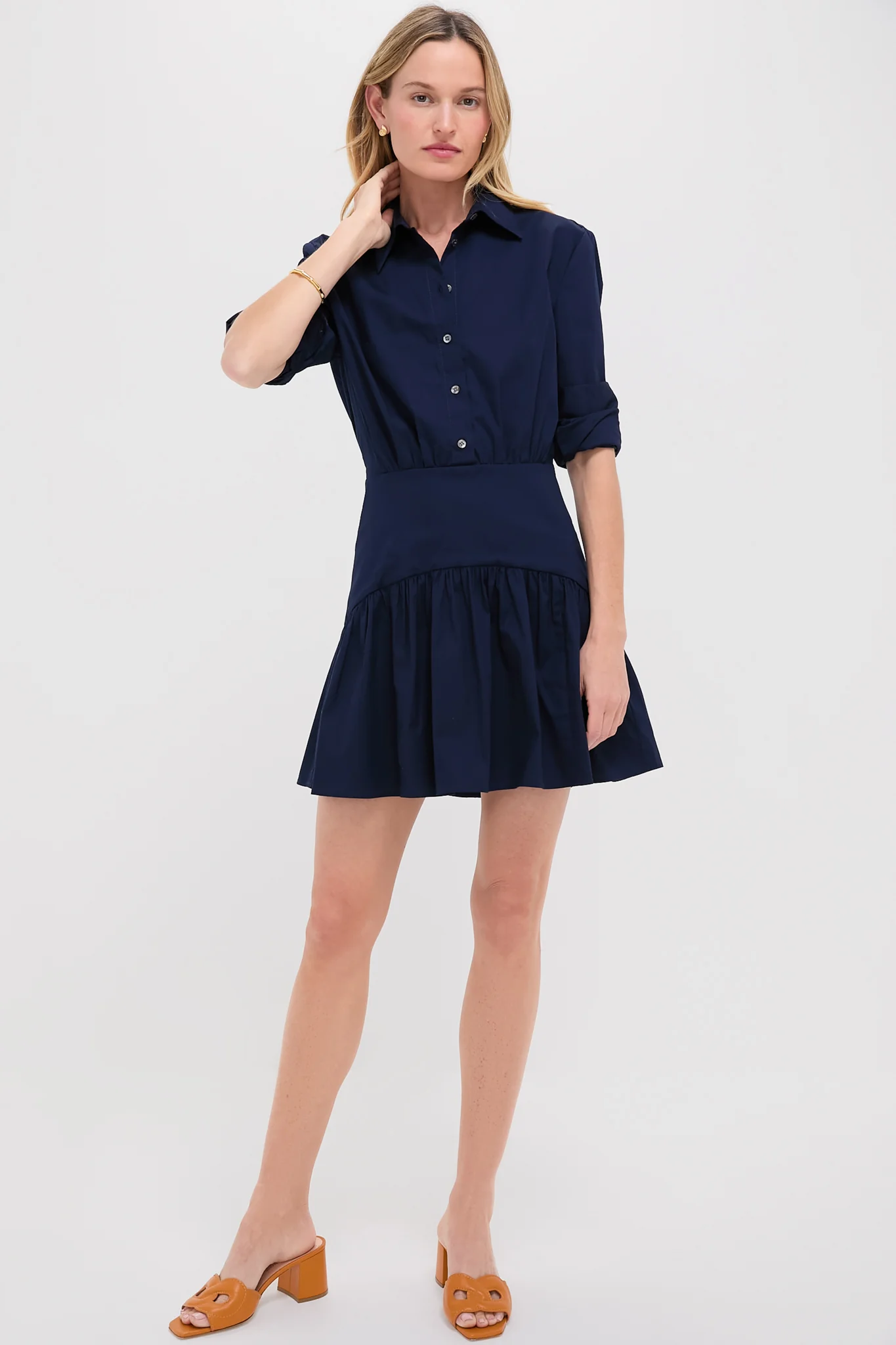 Navy Rocco Mini Dress - Image 6