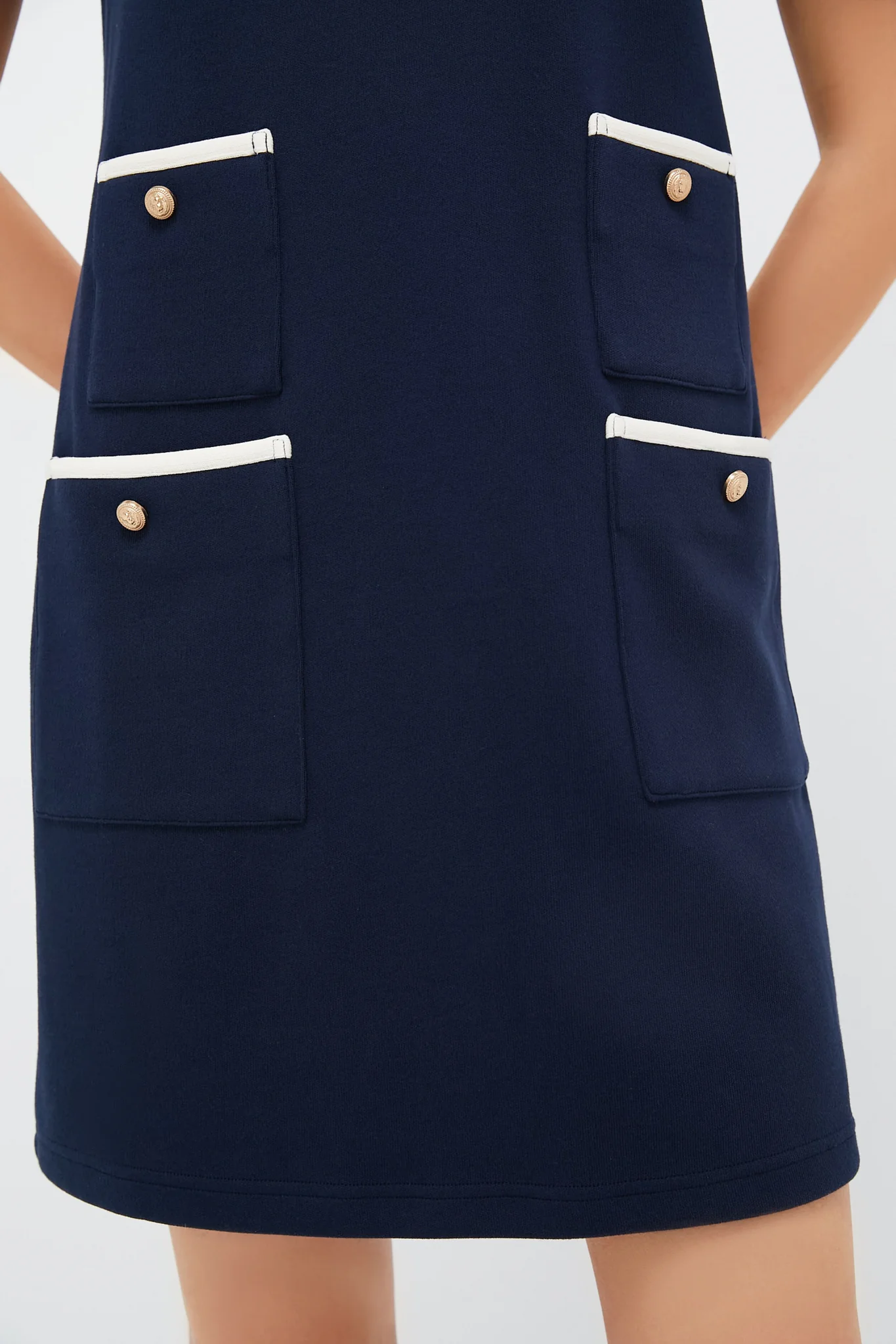 Navy Short Sleeve Francoise Dress - Image 5