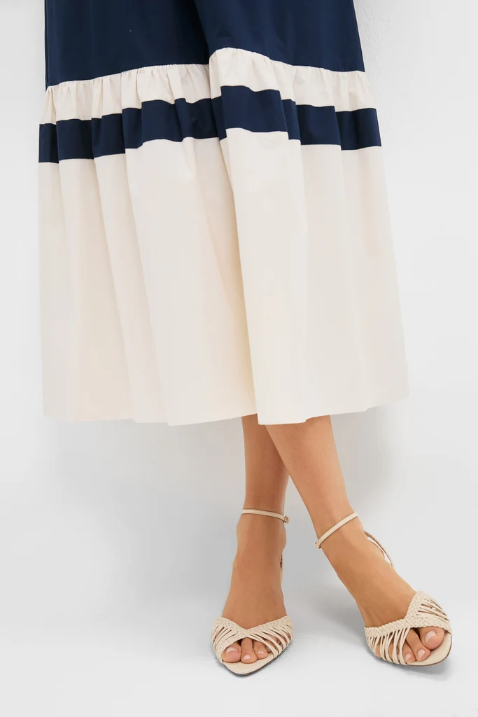 Navy Short Sleeve Marina Dress - Image 6