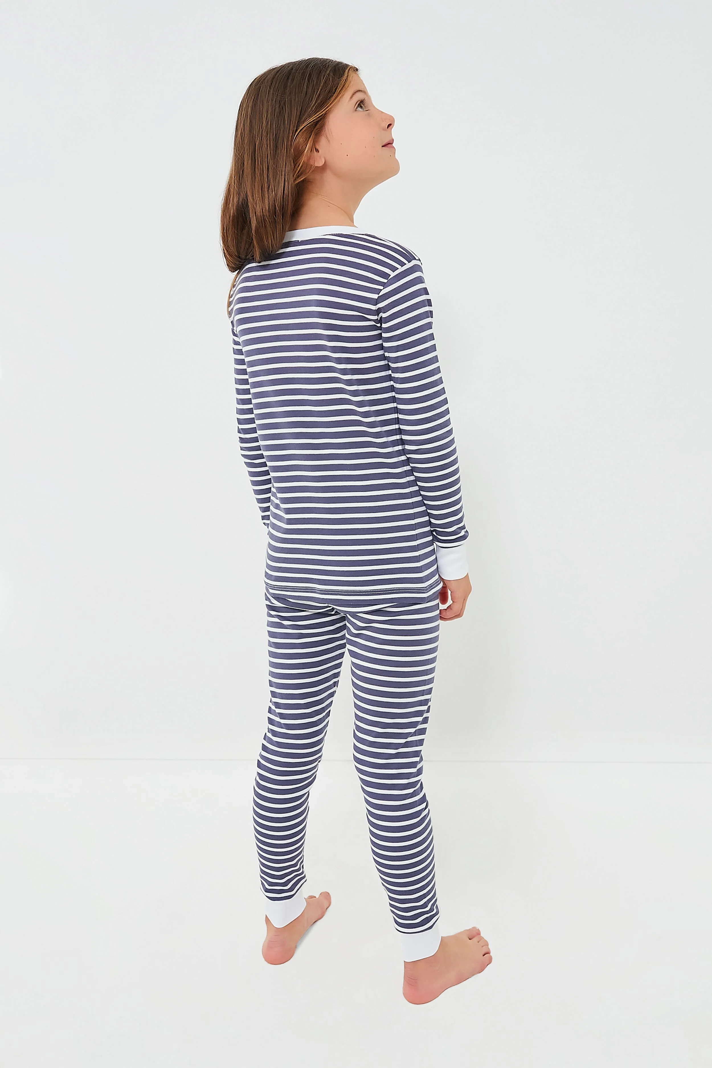 Navy Stripe Pajama Set - Image 3