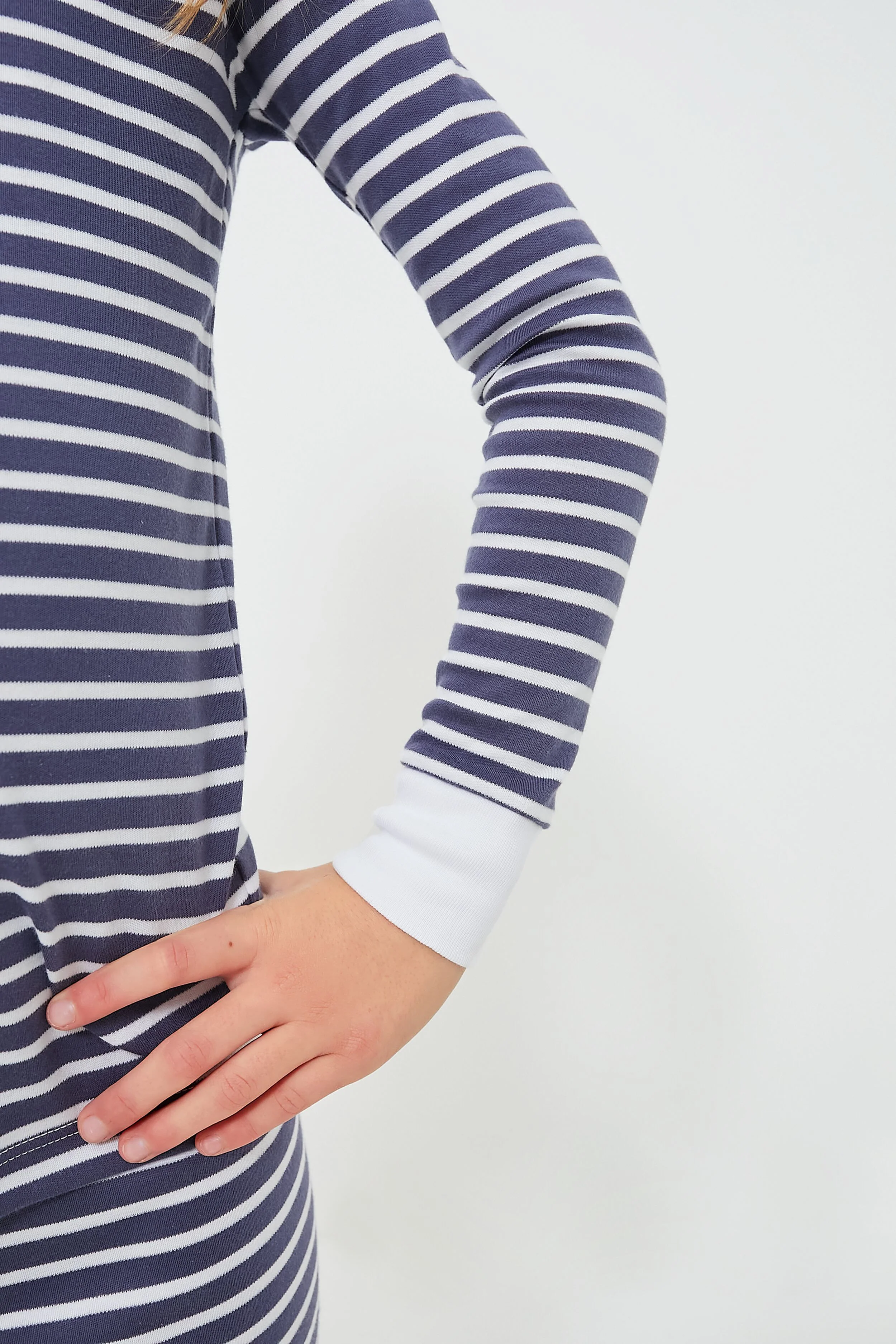 Navy Stripe Pajama Set - Image 4