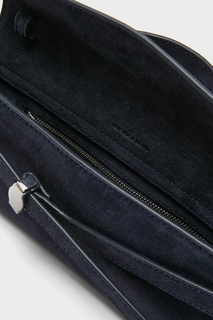 Navy Suede Veronica Beard Dash Clutch - Image 5