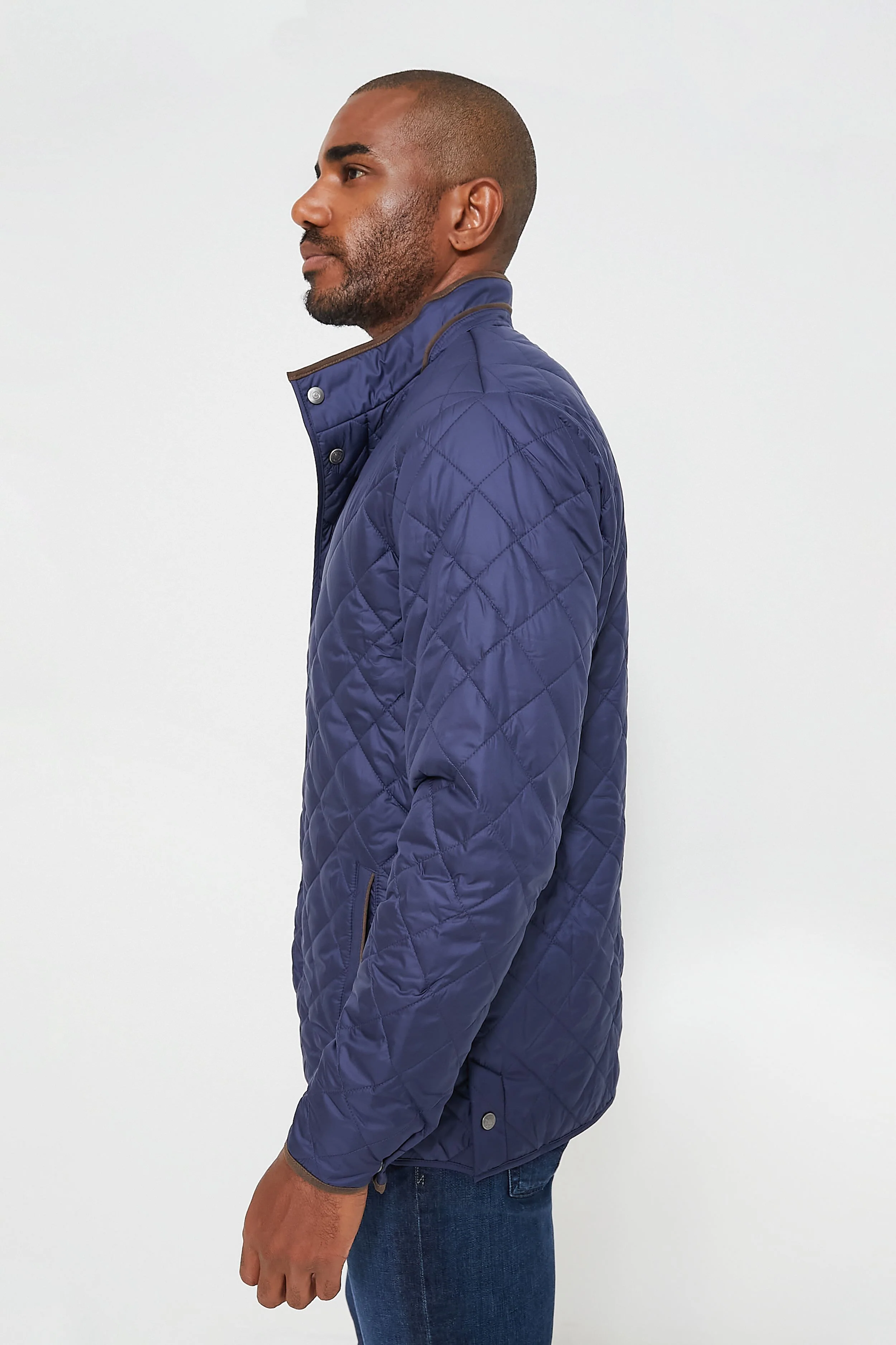 Navy Suffolk Quilted Travel Coat - Image 4