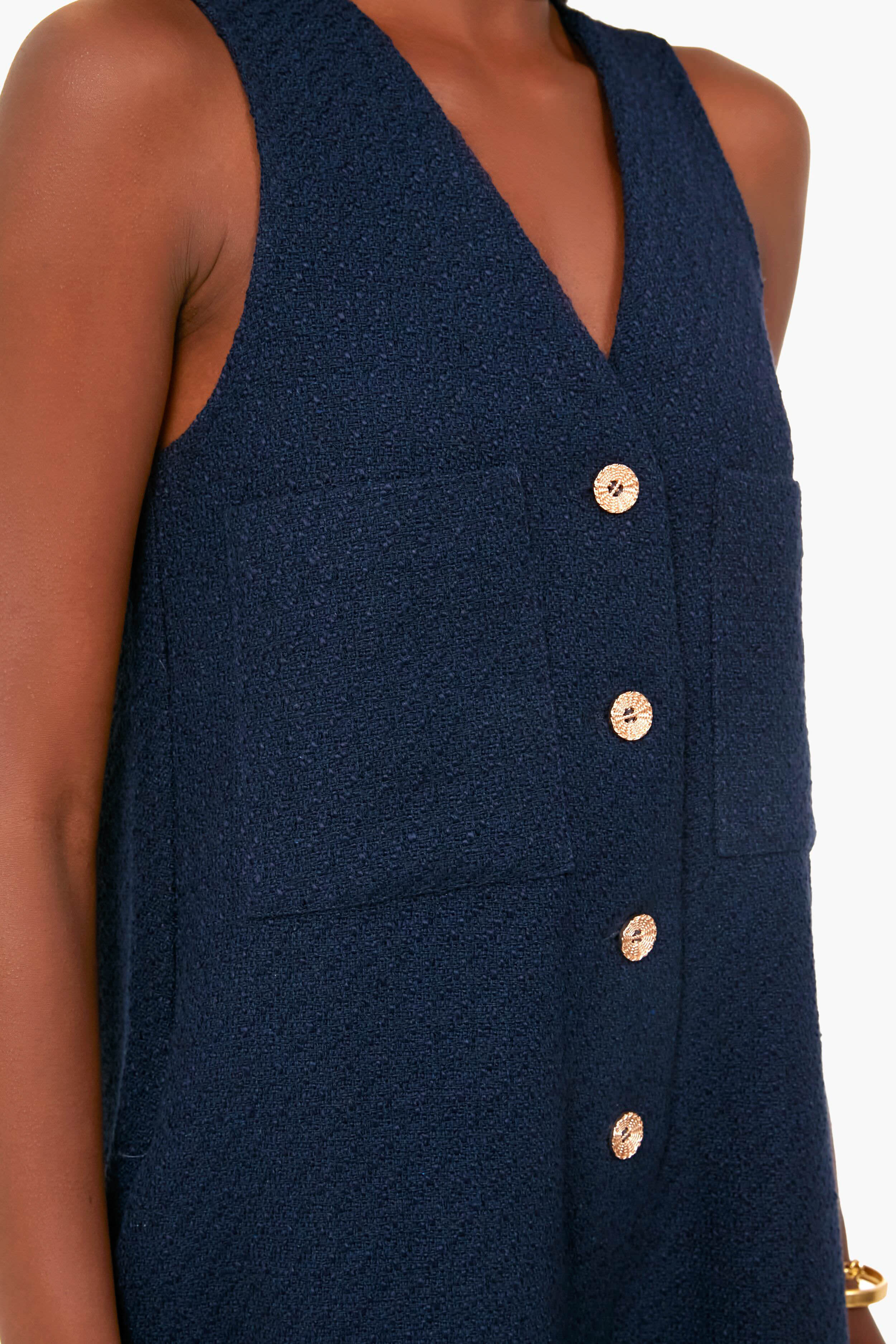 Navy Textured Myla Romper - Image 5