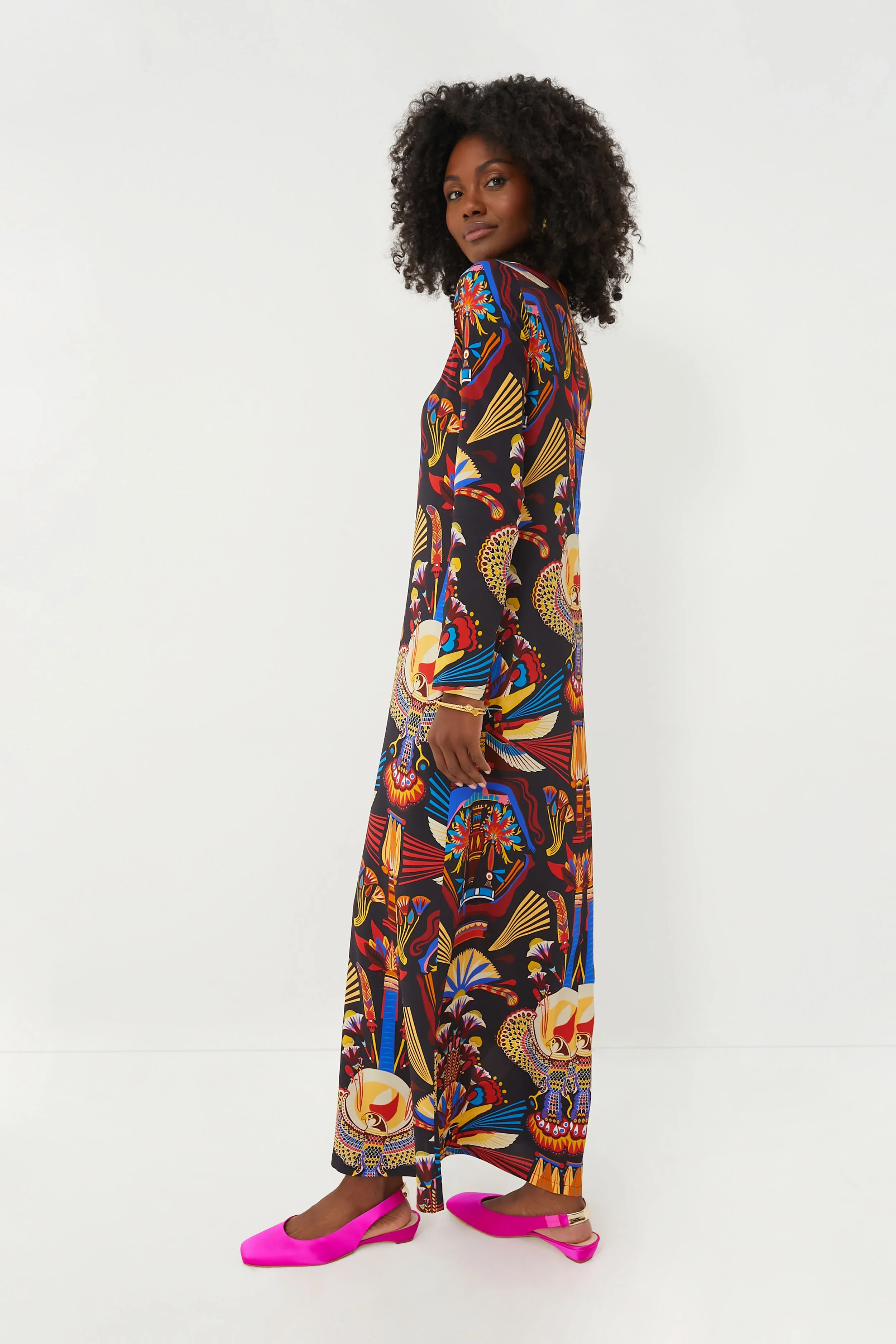 Nephthys Long Sleeve Swing Dress - Image 3
