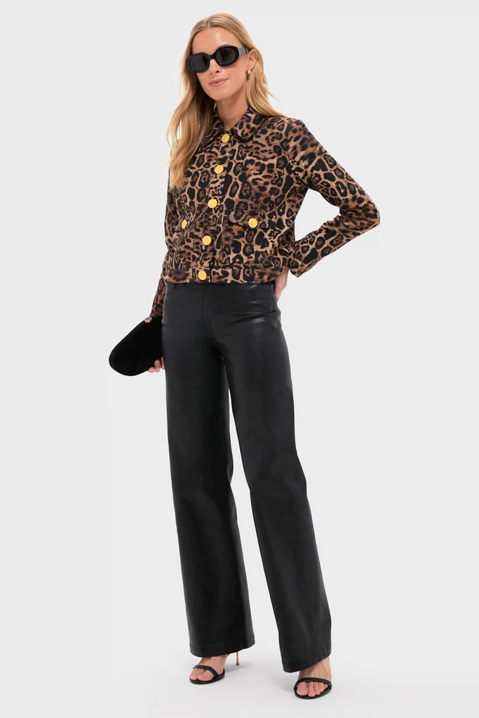 Noir Coated Clayton High Rise Wide Leg - Image 2