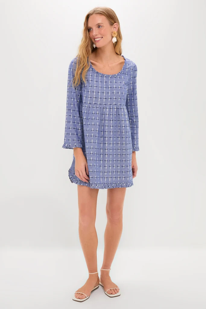 Azure Ikat Clara Dress - Image 6