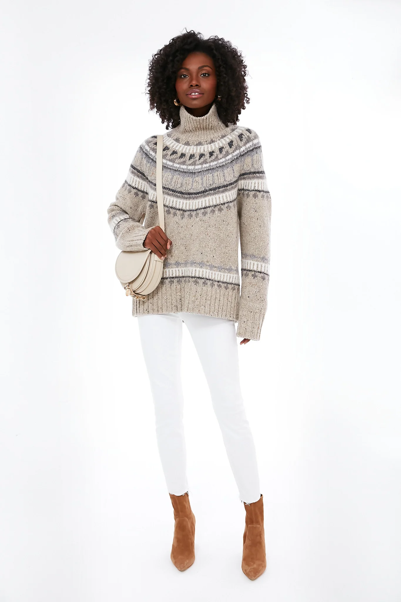Oatmeal Combo Apres Ski Fairisle Turtleneck - Image 6