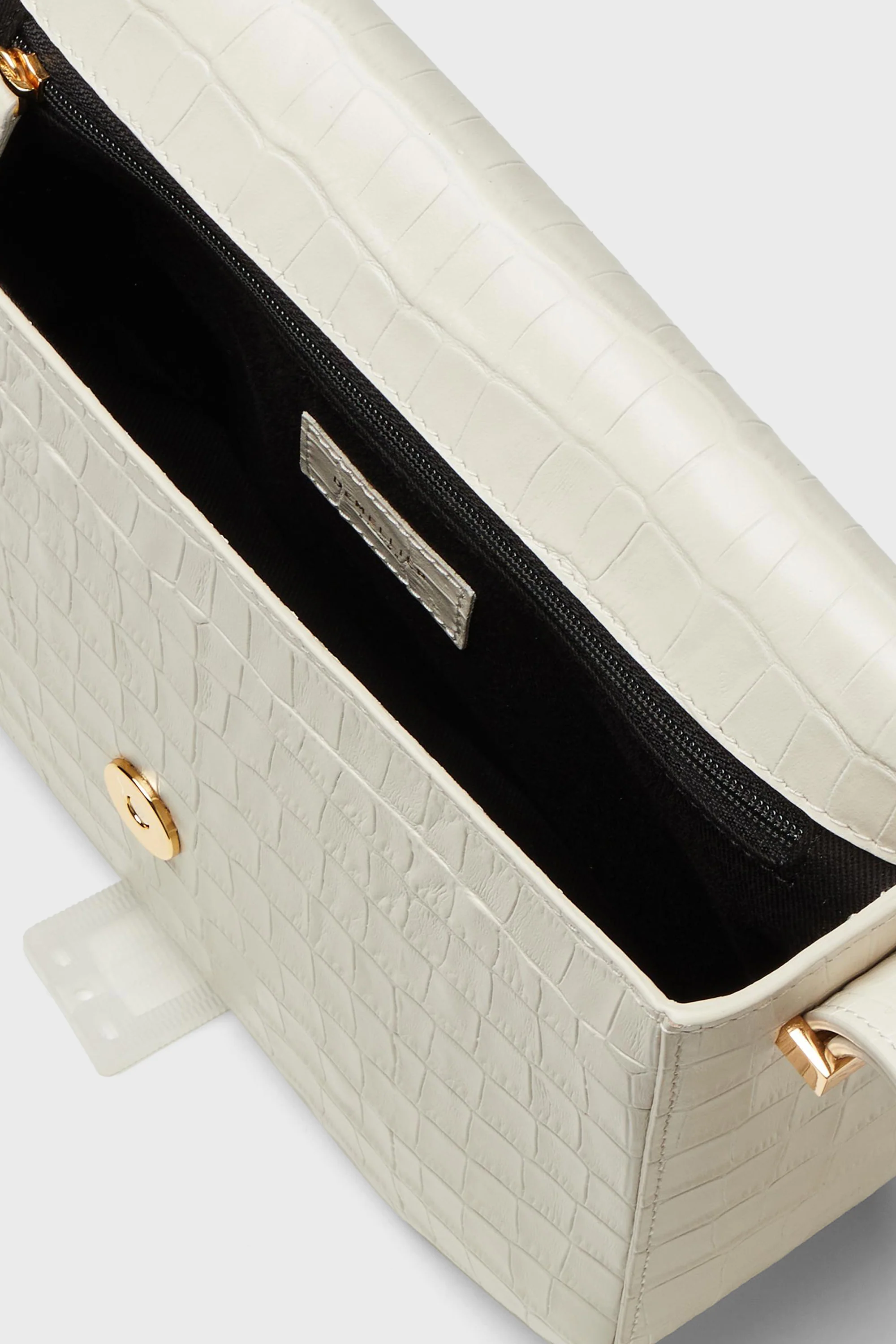 Off White Croc Effect London Bag - Image 5