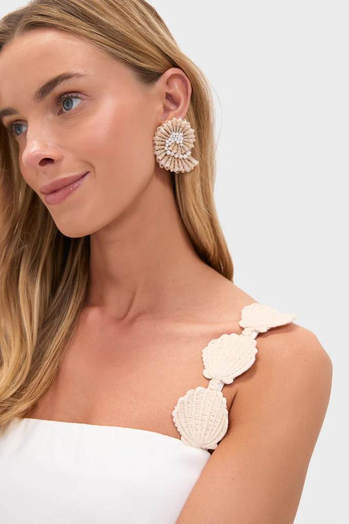 Off White Embroidered Mini Dress - Image 2