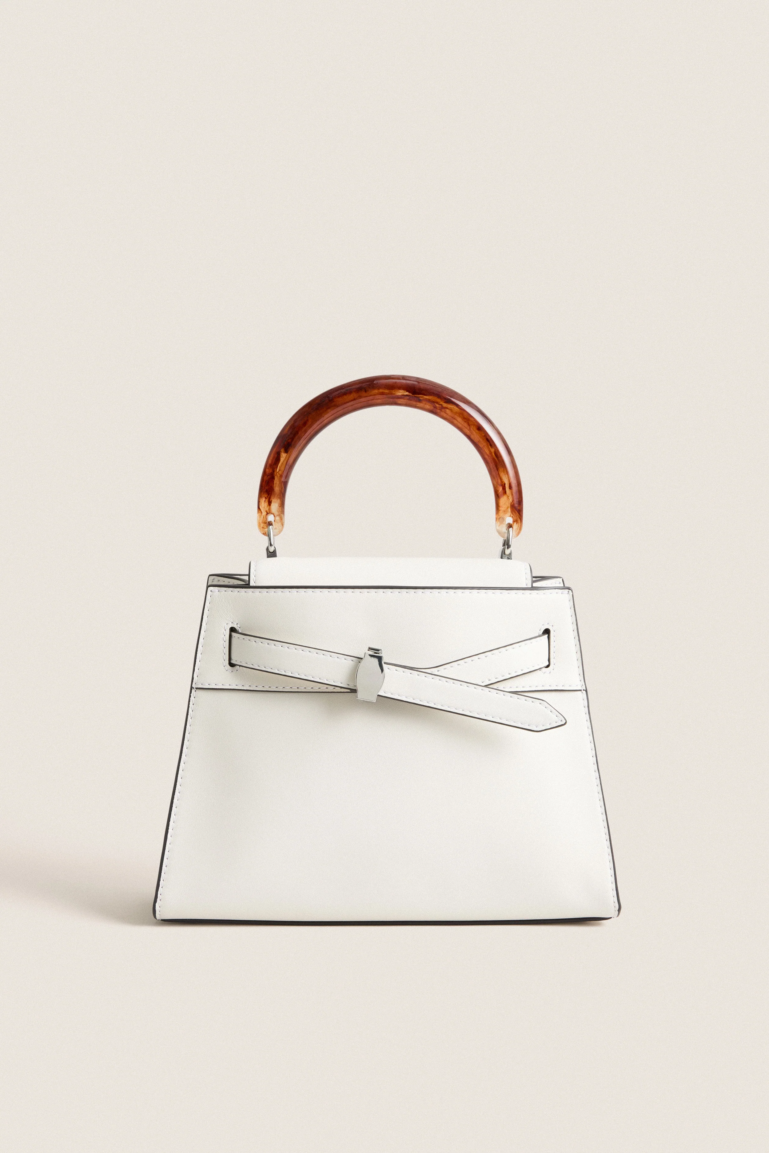 Off White Resin Veronica Beard Dash Top Handle