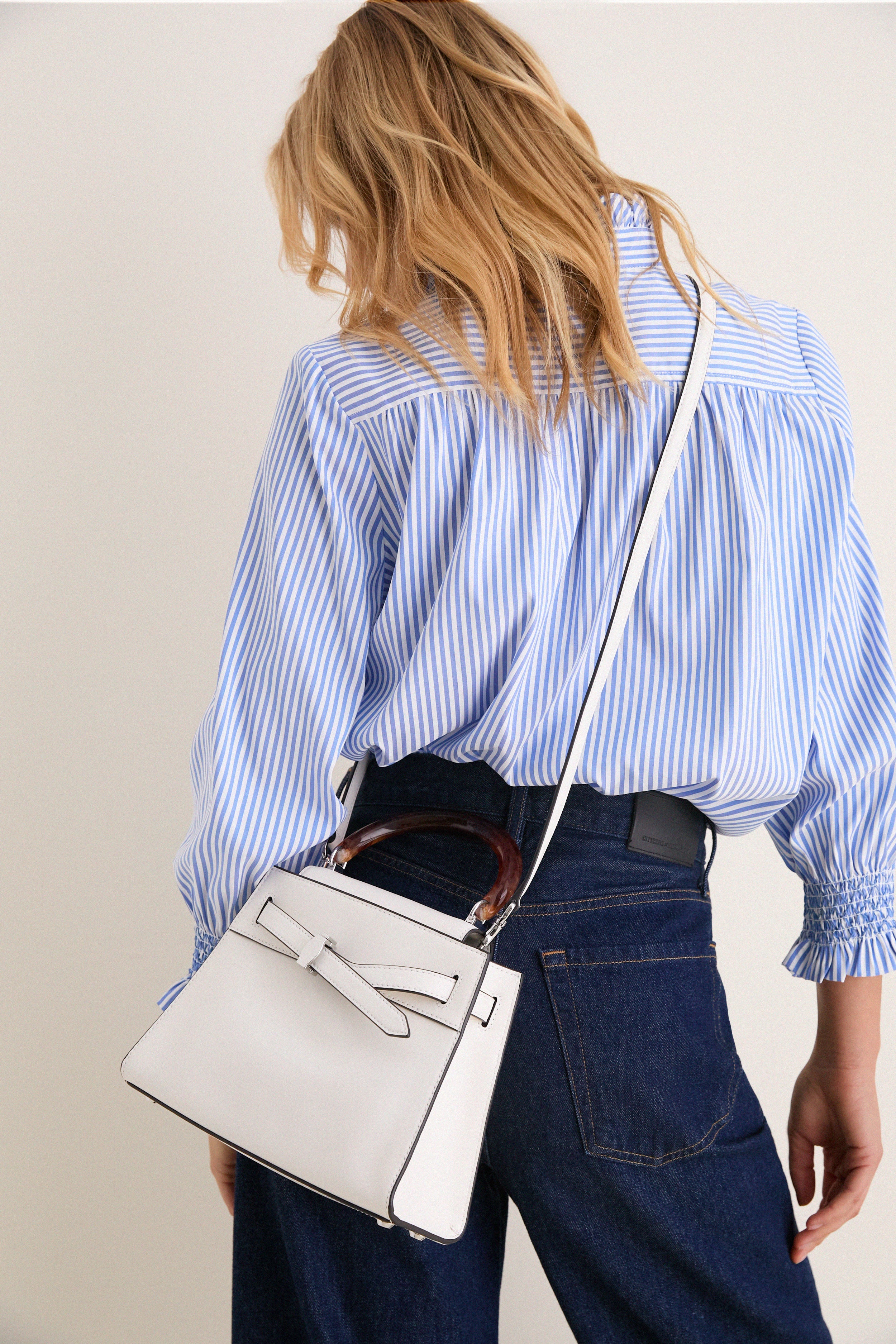 Off White Resin Veronica Beard Dash Top Handle - Image 3