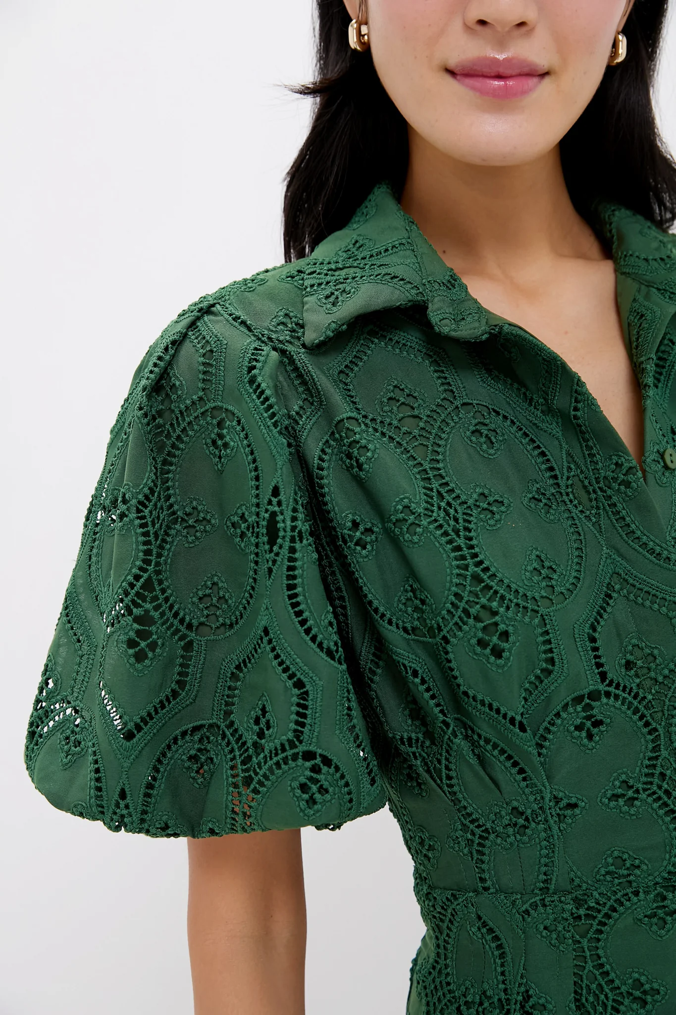 Olive Eyelet Delaney Dress - Image 6