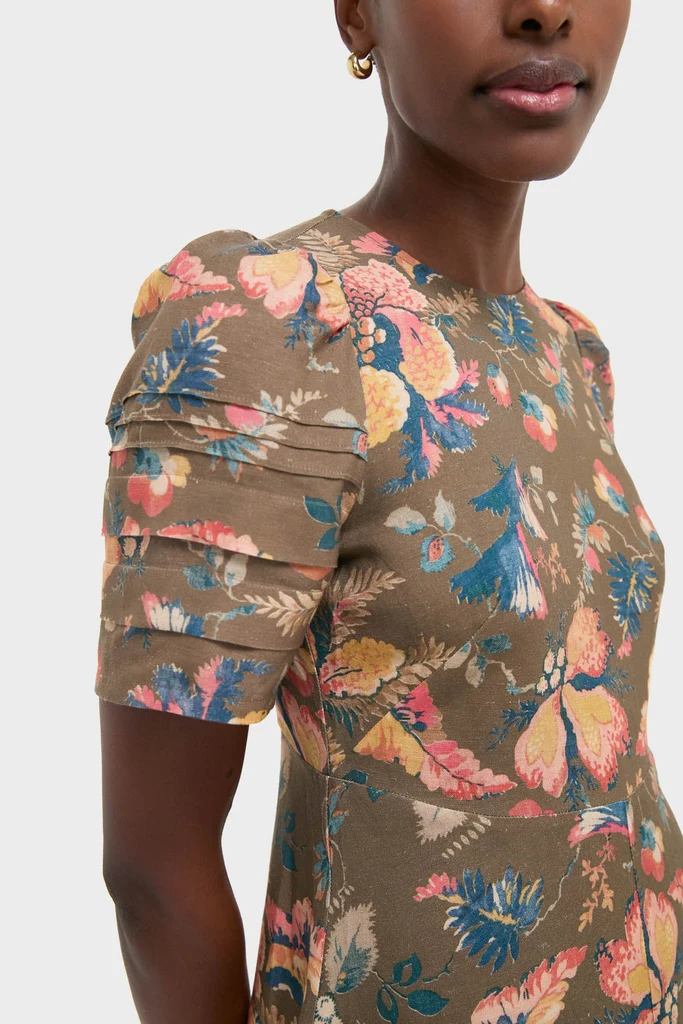 Olive Floral Casey Dress - Image 5