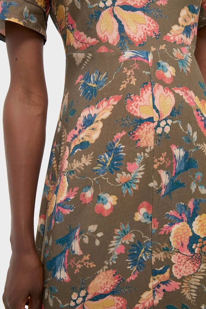 Olive Floral Casey Dress - Image 6