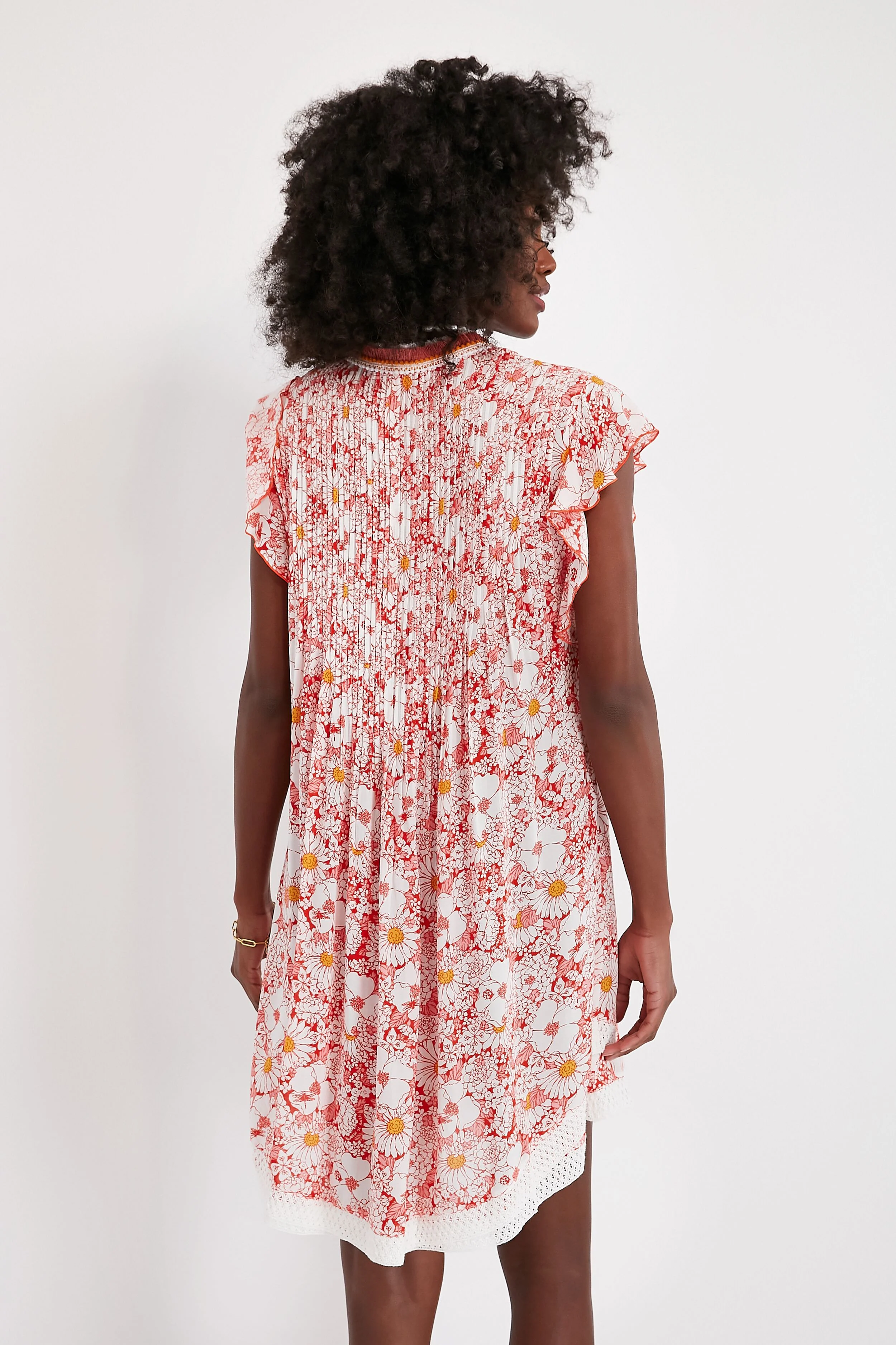 Orange Mid 70s Garden Sasha Mini Dress - Image 4