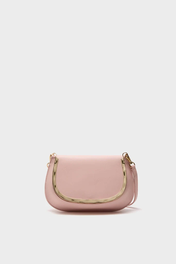 Pale Pink Logan Leather Crossbody