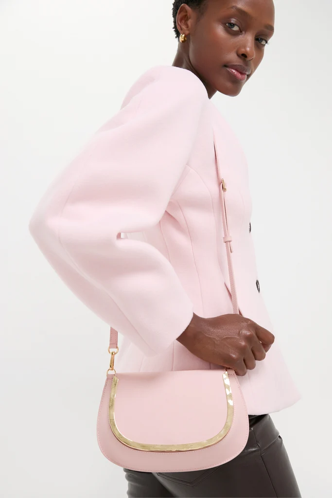 Pale Pink Logan Leather Crossbody - Image 2