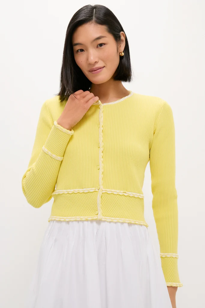 Pale Yellow Lily Cardigan