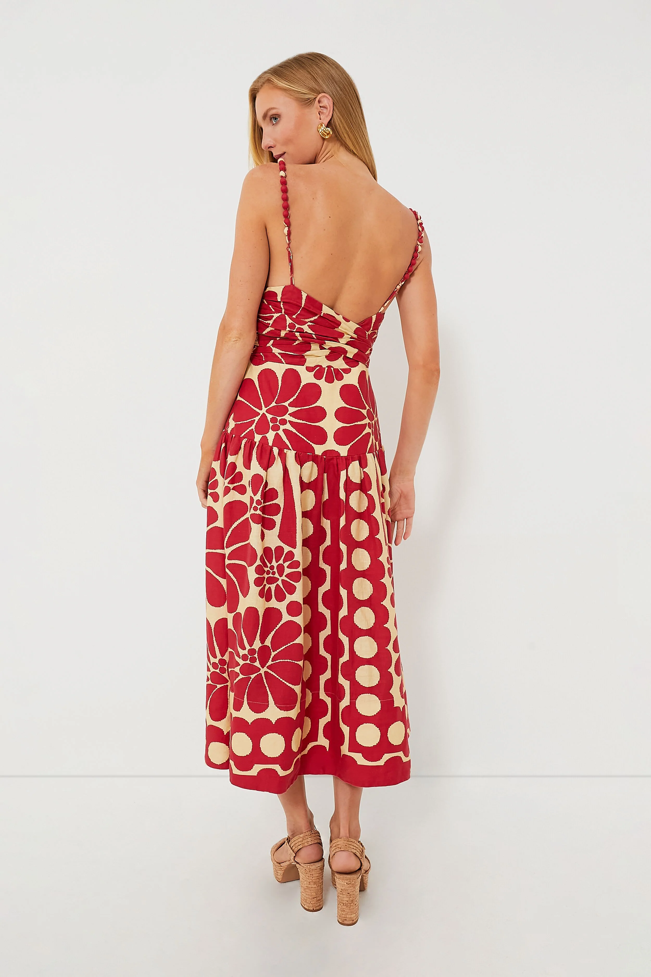 Palermo Red Sleeveless Dress - Image 4