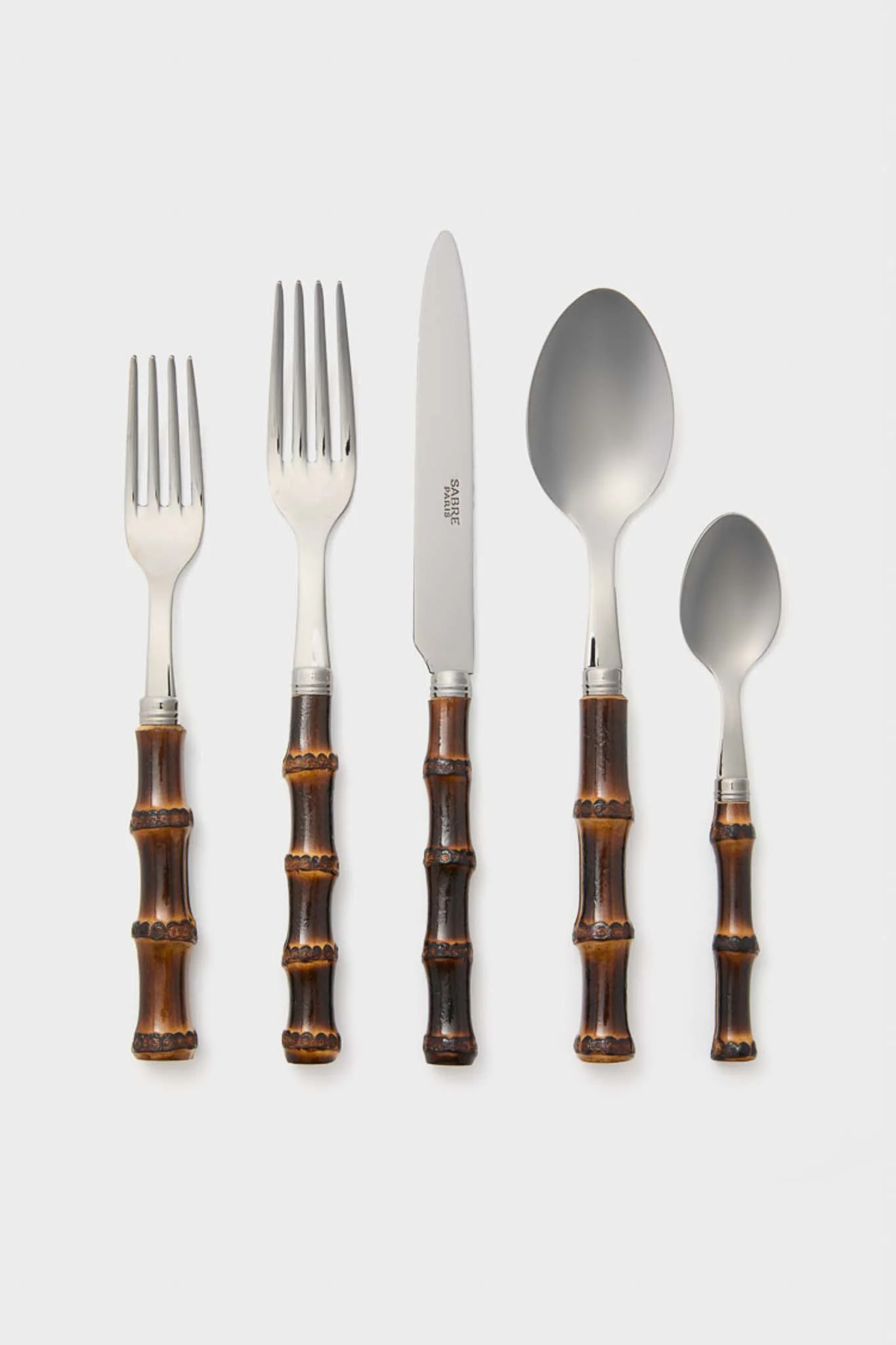 Panda Dark Bamboo 5 Piece Place Setting