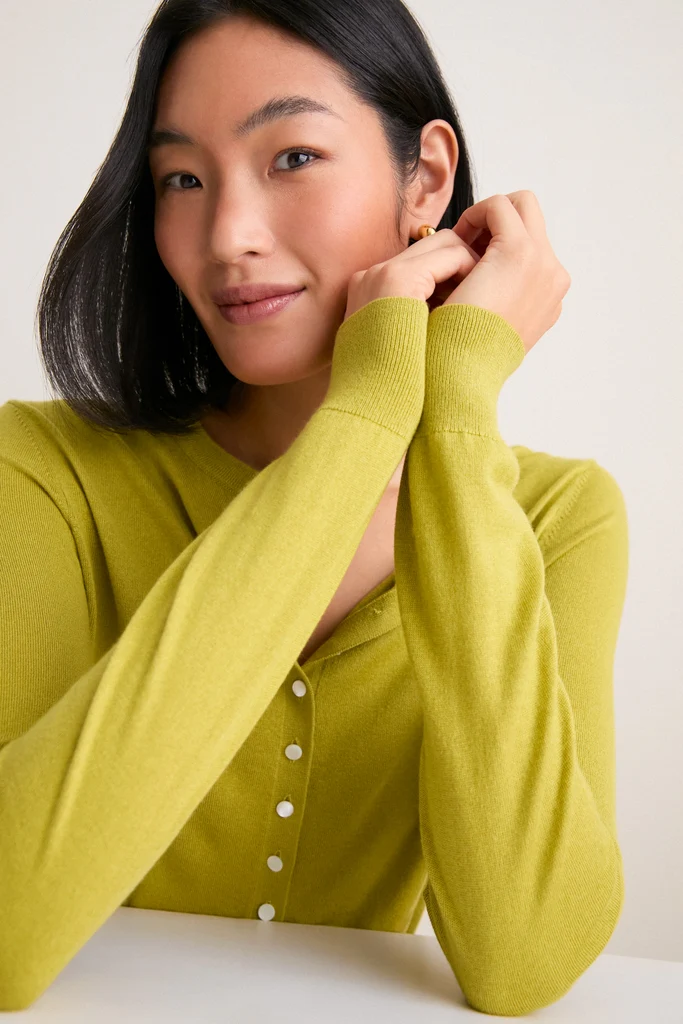 Pear Cashmere Silk Spencer Cardigan - Image 5