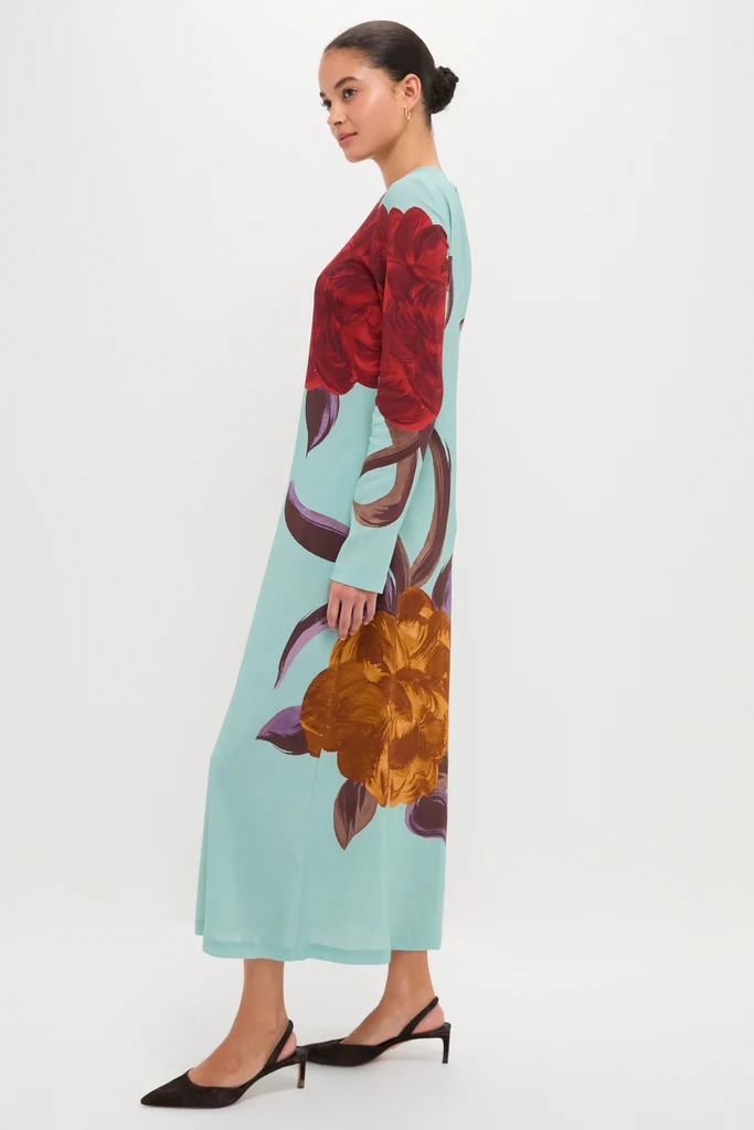 Peony Placee Long Sleeve Swing Dress - Image 3