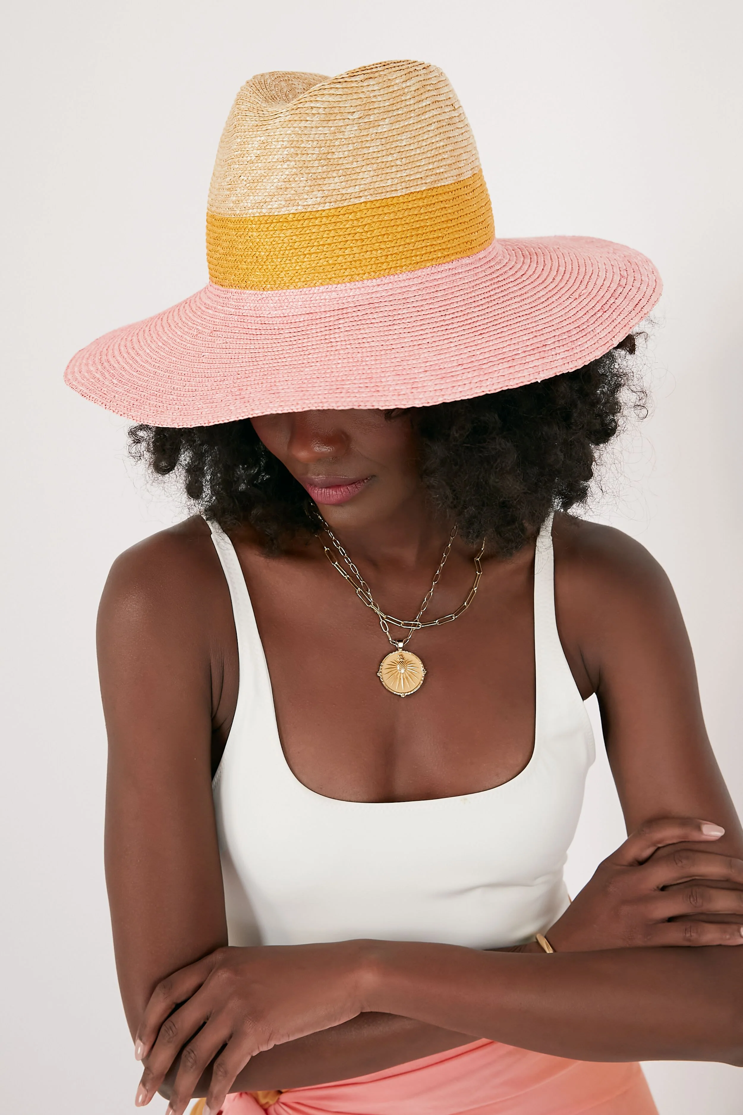 Pink Gold Natural Bondi Hat - Image 3
