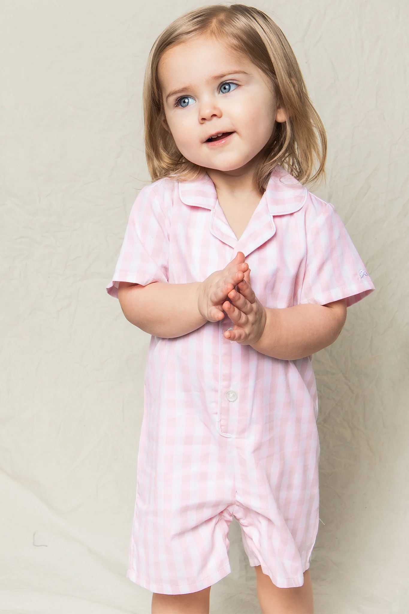 Pink Infant Gingham Summer Romper - Image 2