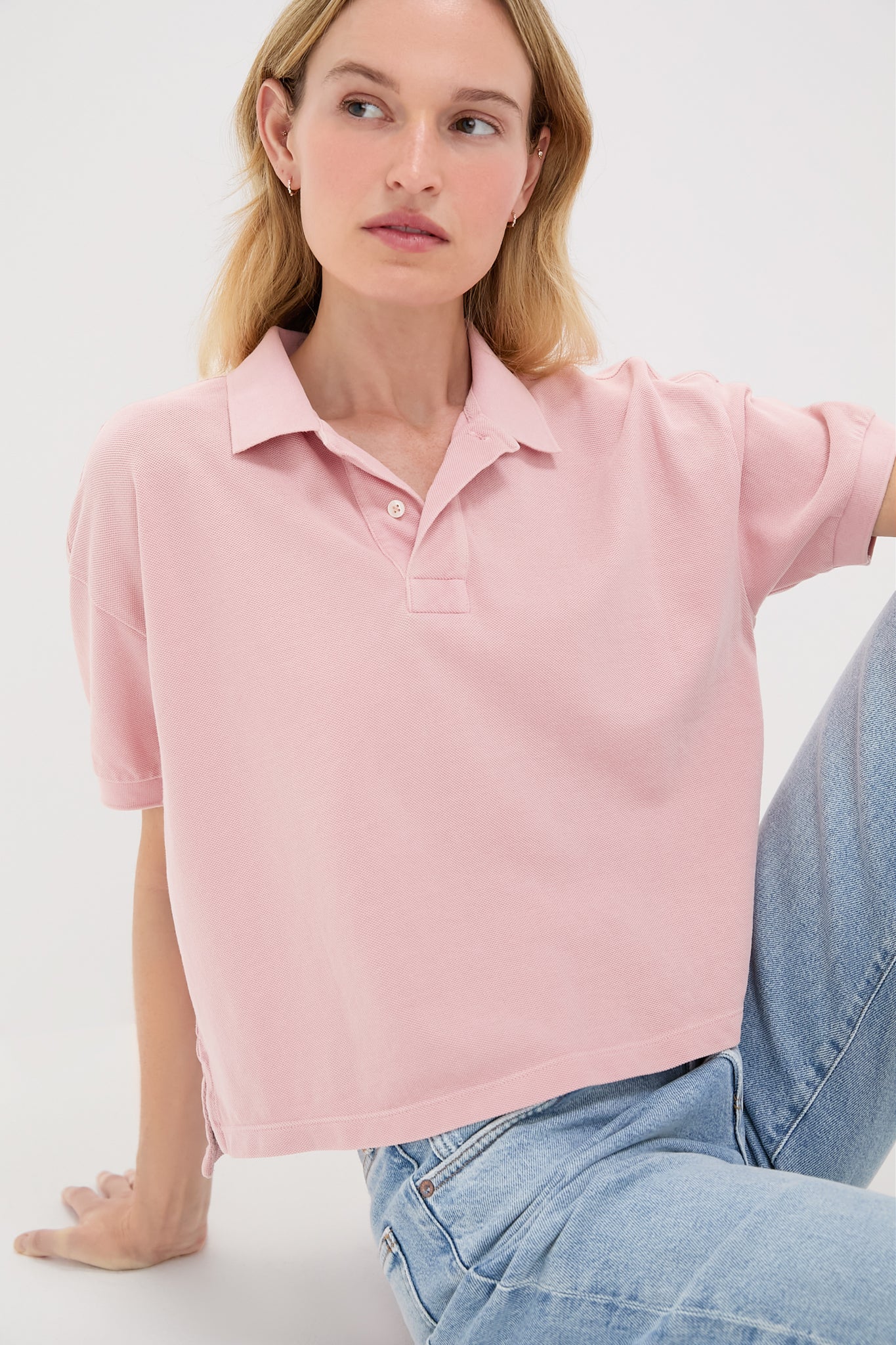 Pink Pique Holmes Boyfriend Polo - Image 5