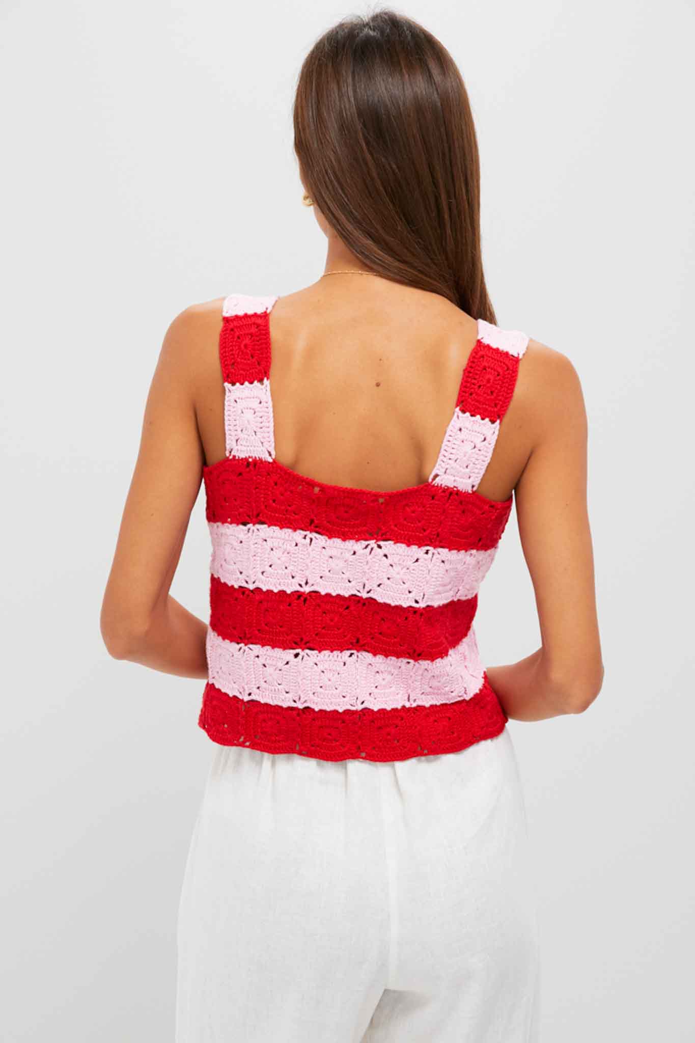 Pink & Red Crochet Cooper Tank - Image 4