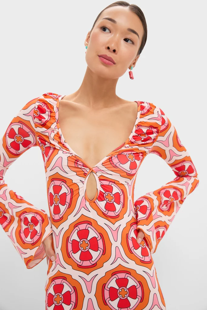 Pink Retro Radiance Diana Bell Maxi Dress - Image 6