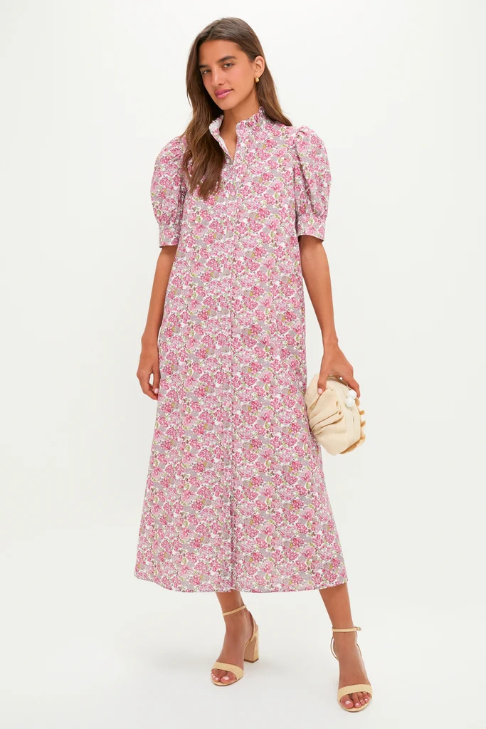 Pink & Sage Ditsy Floral Louisa Maxi Dress - Image 3