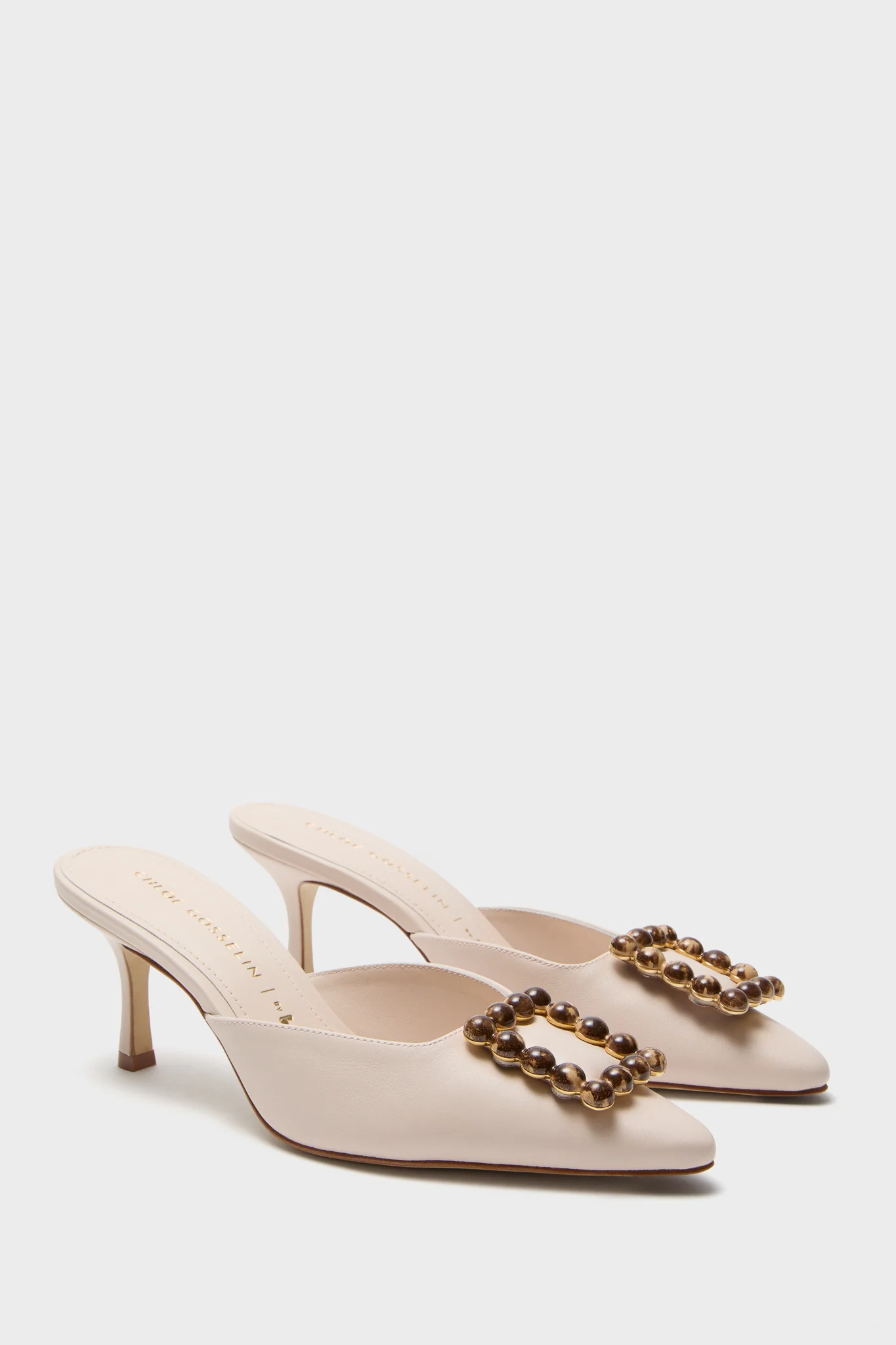 Puff Cream Leather Ave Mules - Image 4
