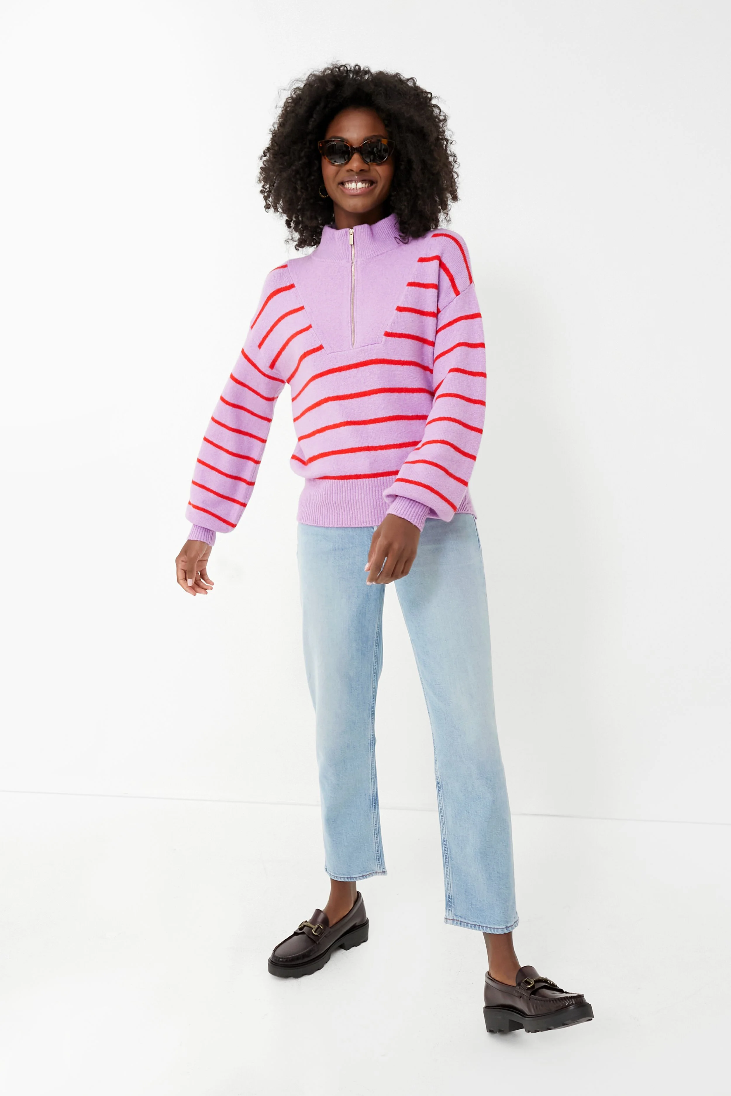 Purple Striped Quarter Zip - Image 6