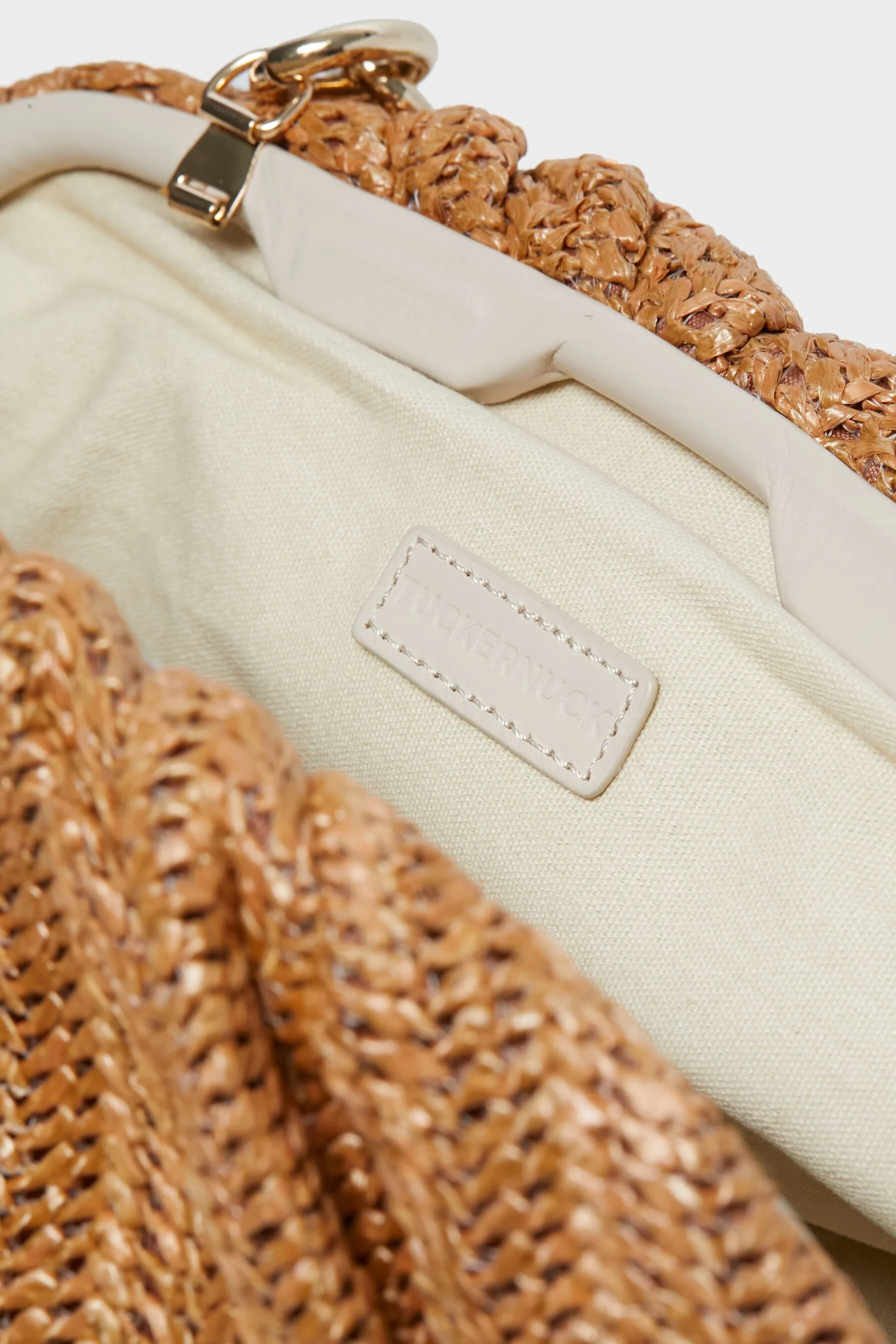 Dark Raffia Slouchy Clutch - Image 6