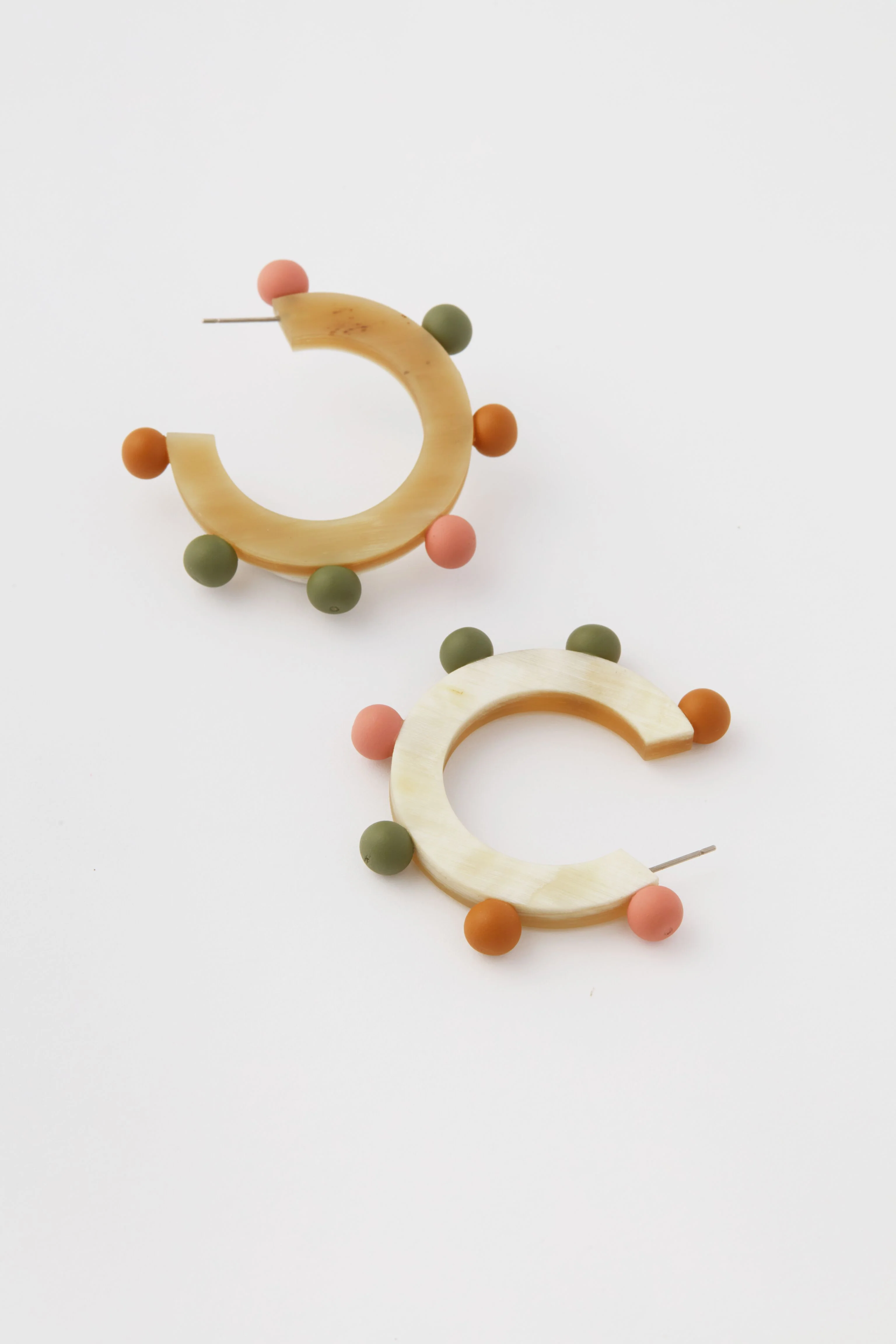 Rainbow Bead Hoops - Image 2